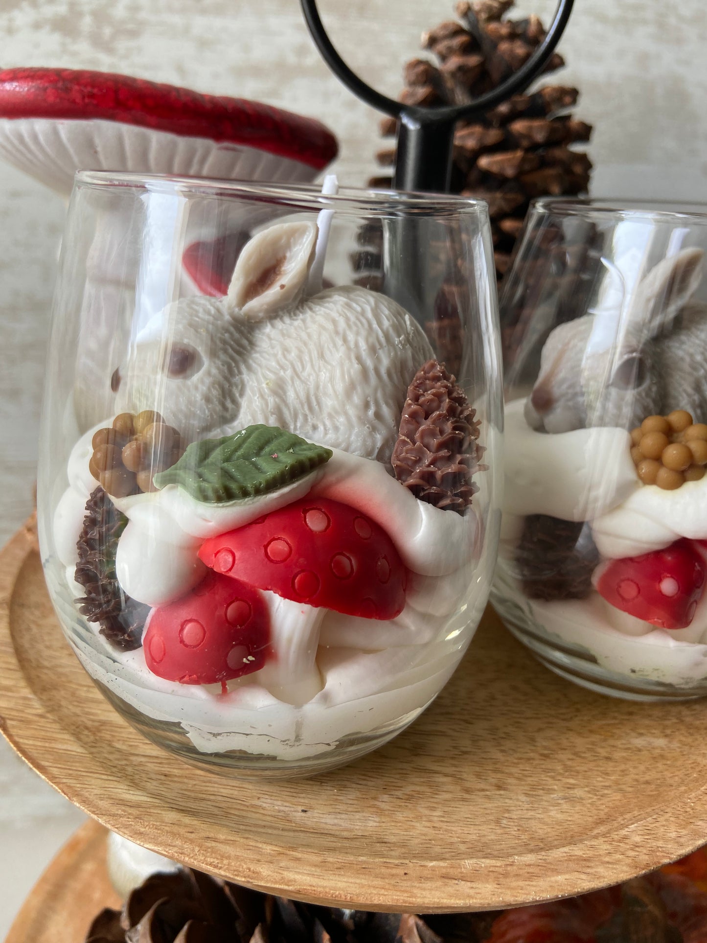 Bougie gourmande Bougie Le lapin de la forêt Bougie parfumée vanille Bougie automne Bougie chantilly Bougie artisanale Bougie végétale Idée cadeau