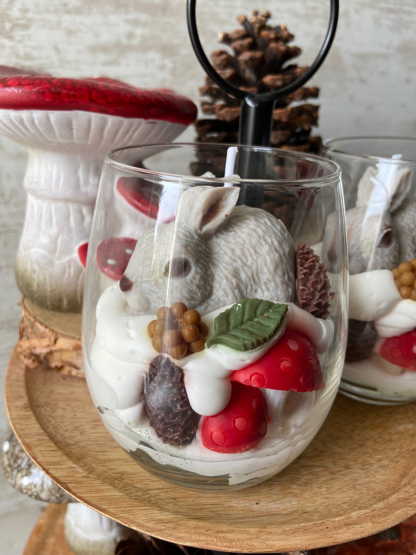 Bougie gourmande Bougie Le lapin de la forêt Bougie parfumée vanille Bougie automne Bougie chantilly Bougie artisanale Bougie végétale Idée cadeau