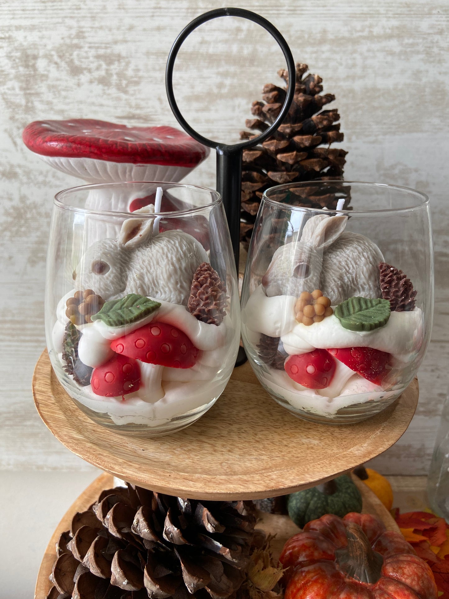 Bougie gourmande Bougie Le lapin de la forêt Bougie parfumée vanille Bougie automne Bougie chantilly Bougie artisanale Bougie végétale Idée cadeau