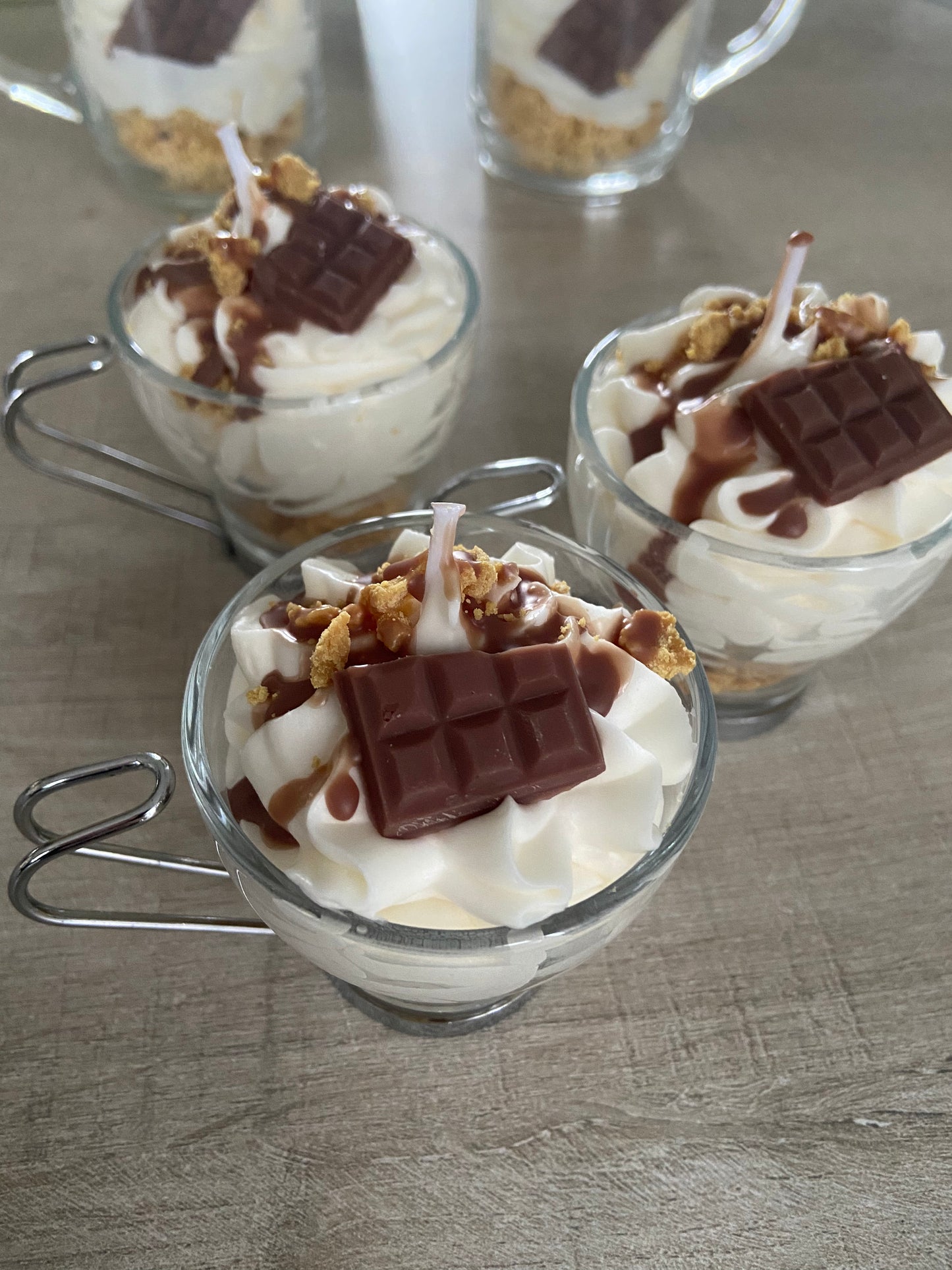 Bougie gourmande Bougie parfumée chocolat praliné petite tasse Bougie chantilly Bougie artisanale Bougie végétale Idée cadeau