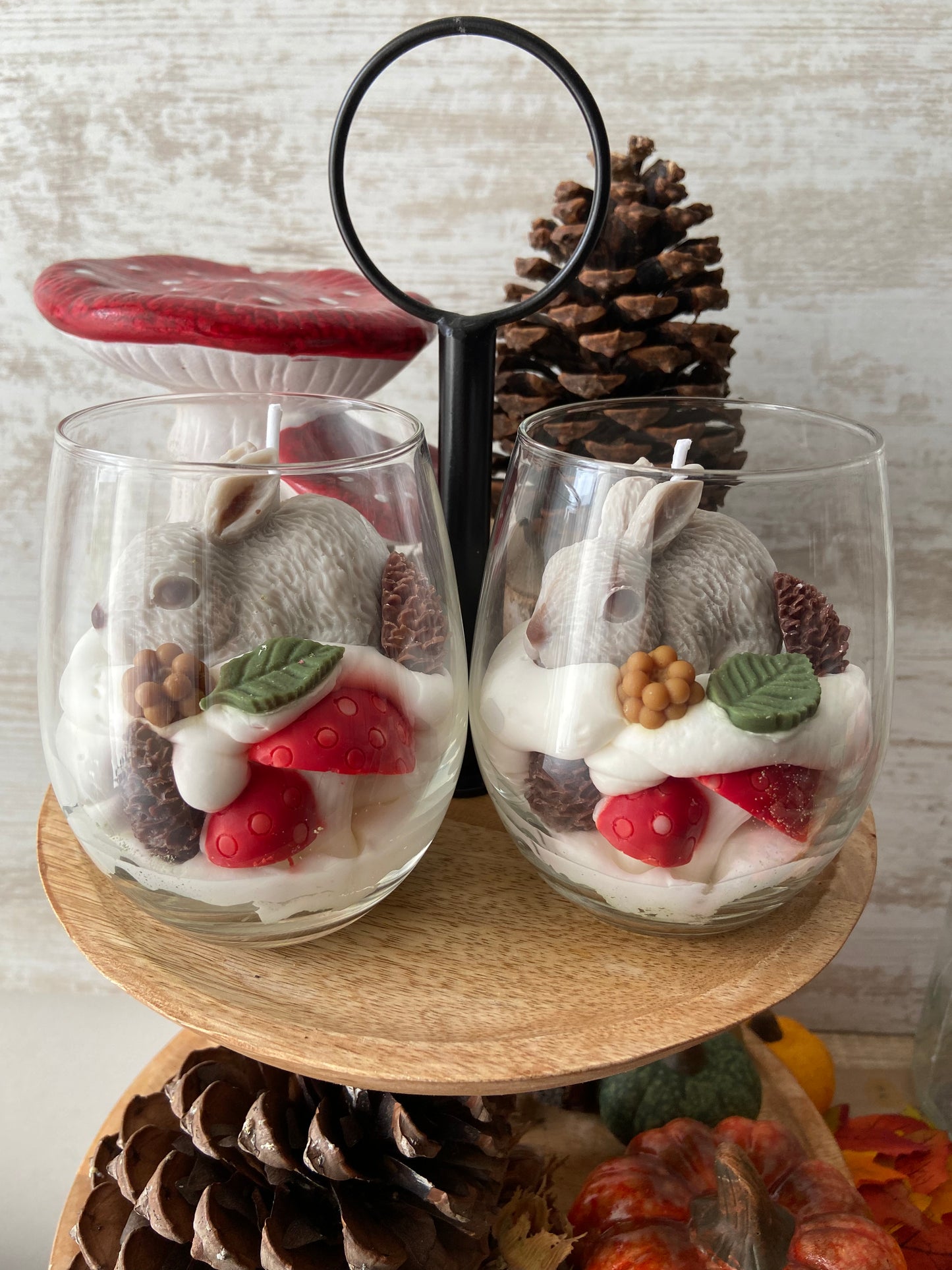 Bougie gourmande Bougie Le lapin de la forêt Bougie parfumée vanille Bougie automne Bougie chantilly Bougie artisanale Bougie végétale Idée cadeau