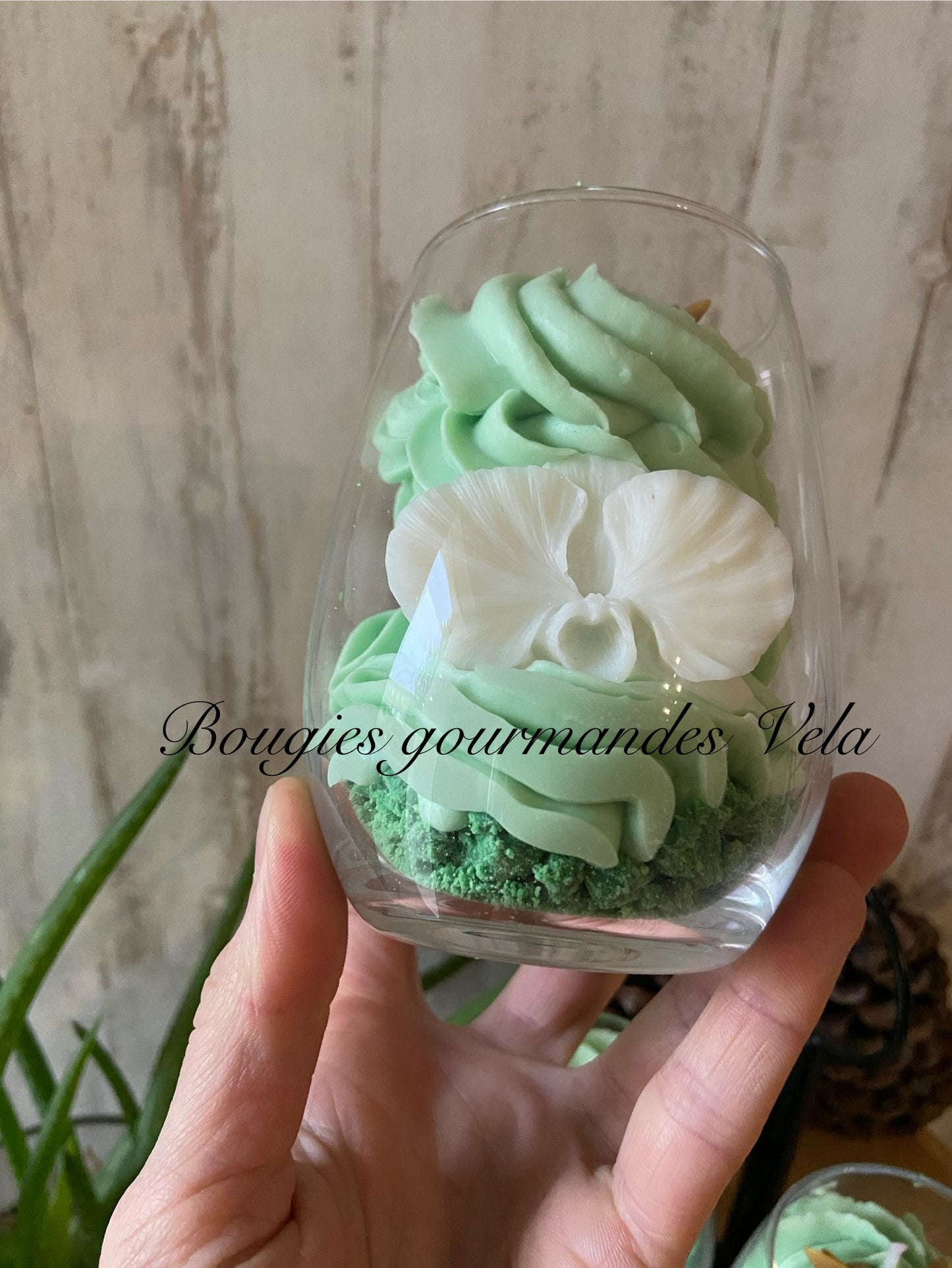 Bougie gourmande Bougie parfumée orchidée Bougie chantilly Bougie artisanale Bougie végétale Idée cadeau