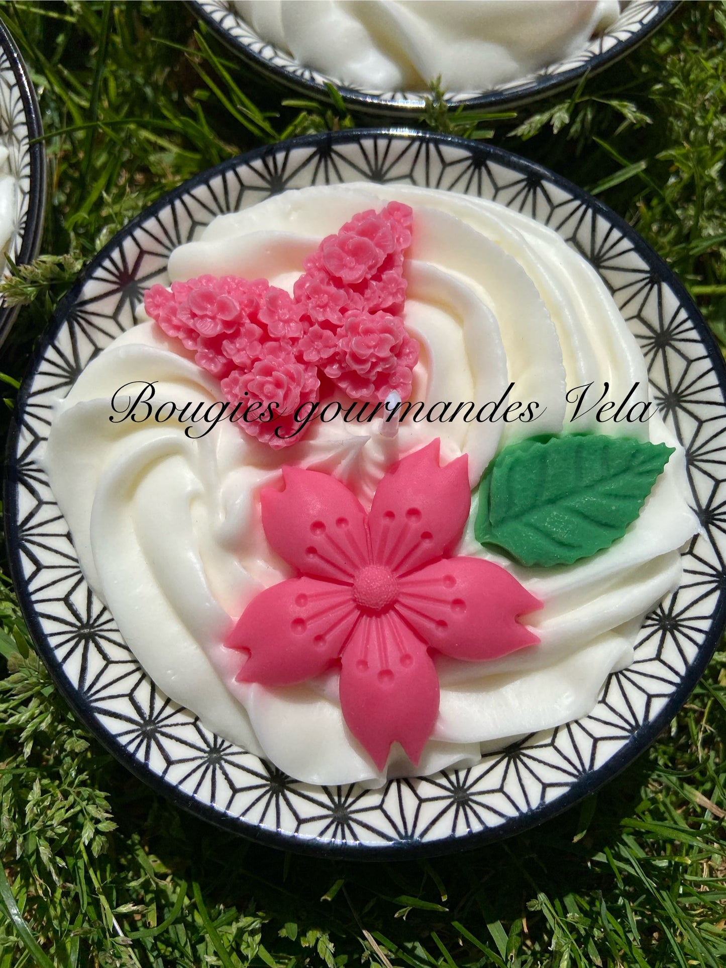 Bougie fleurs Bougie fleur papillon Bougie parfumée fleur de Sakura Bougie naturelle Bougie végétale Idée cadeau