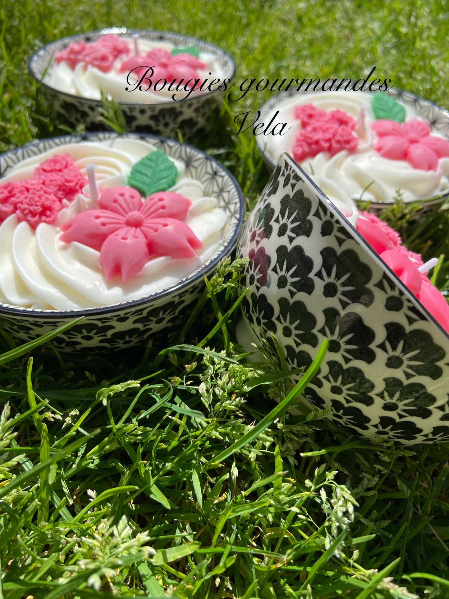Bougie fleurs Bougie fleur papillon Bougie parfumée fleur de Sakura Bougie naturelle Bougie végétale Idée cadeau