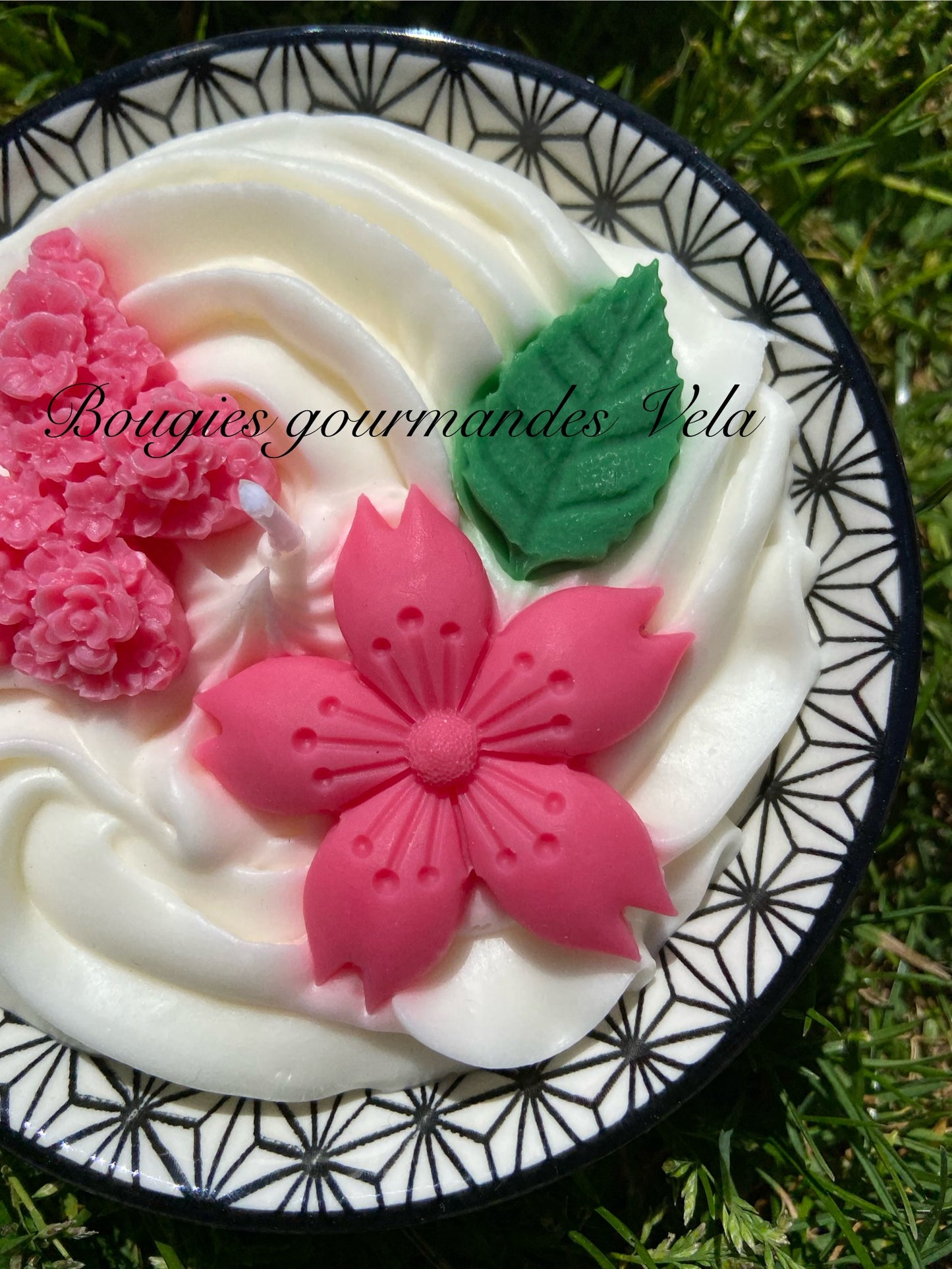 Bougie fleurs Bougie fleur papillon Bougie parfumée fleur de Sakura Bougie naturelle Bougie végétale Idée cadeau