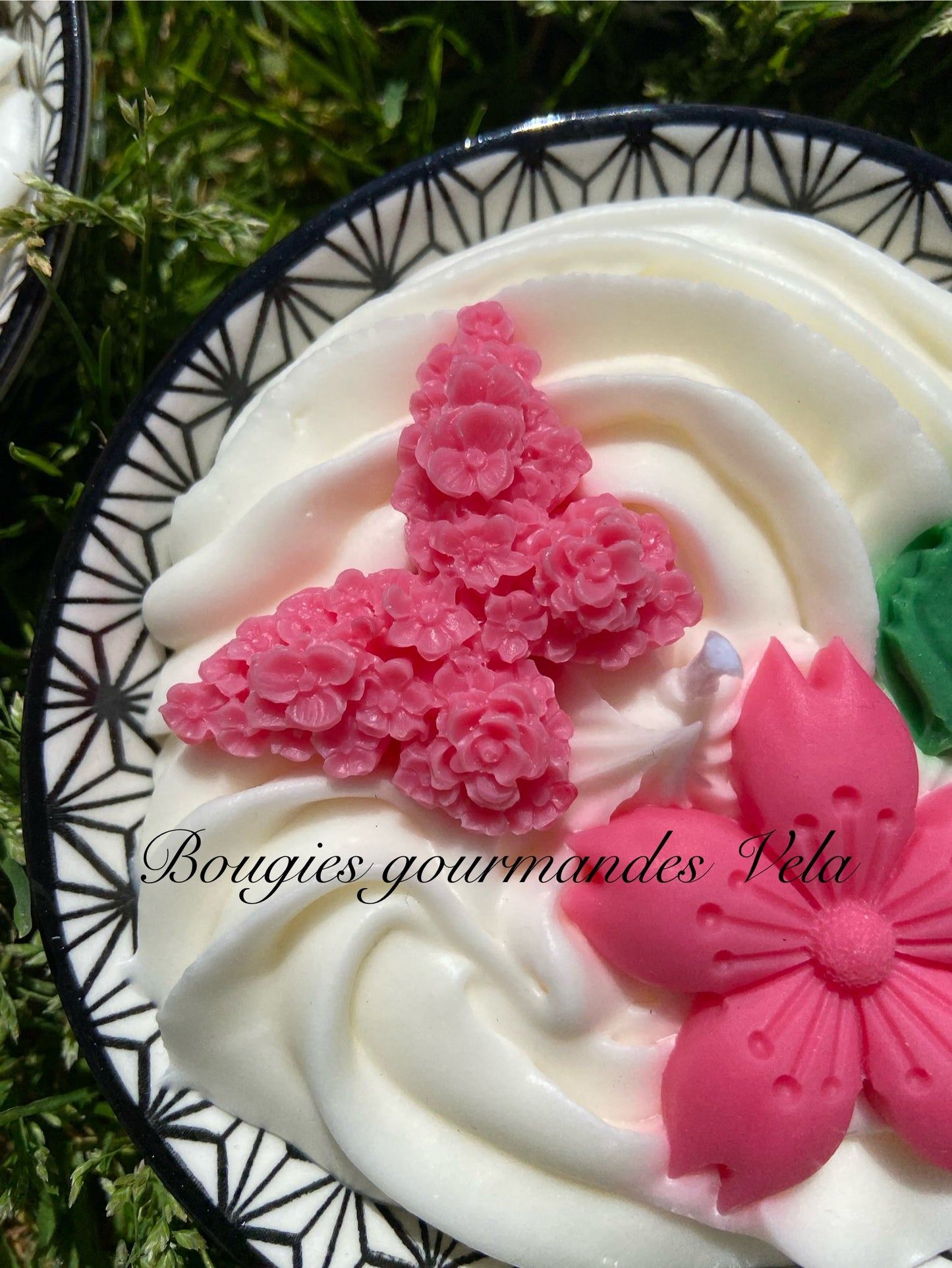 Bougie fleurs Bougie fleur papillon Bougie parfumée fleur de Sakura Bougie naturelle Bougie végétale Idée cadeau