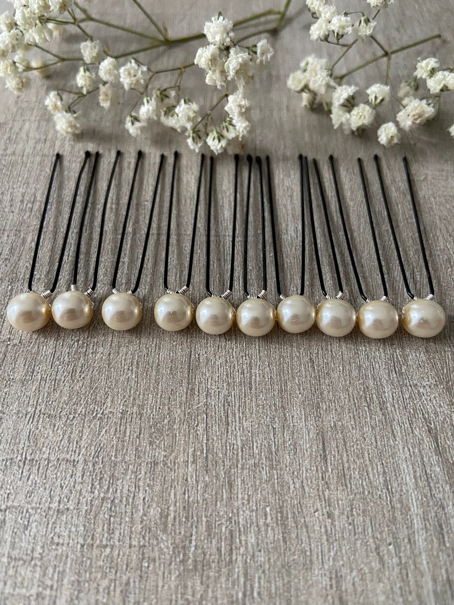 10 epingles chignon mariee perles nacrées ivoires Accessoires coiffure mariage
