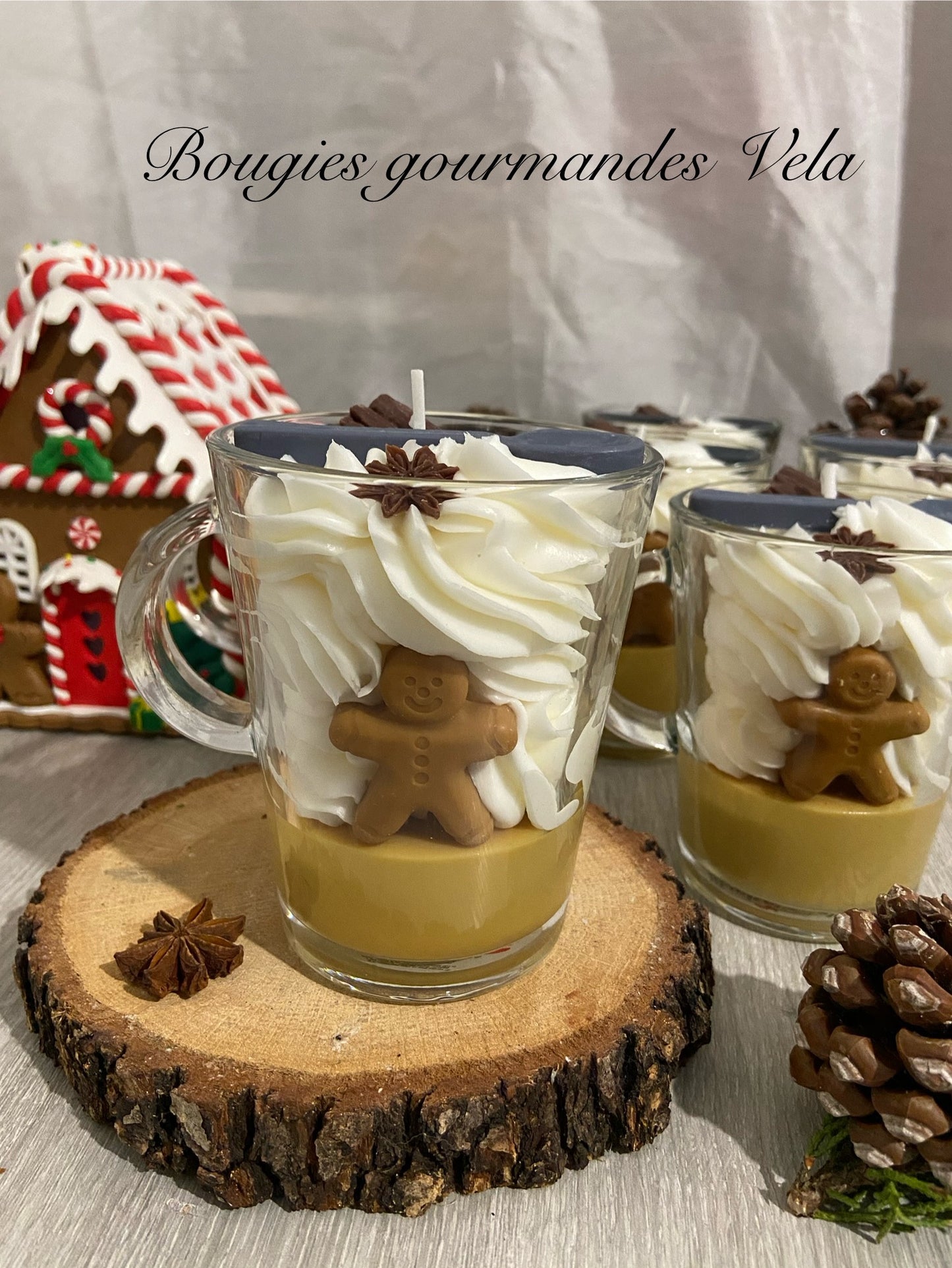 Bougie gourmande Bougie thé et pain d’épices Bougie parfumée thé et pain d’épices Bougie chantilly Bougie artisanale Bougie végétale Idée cadeau