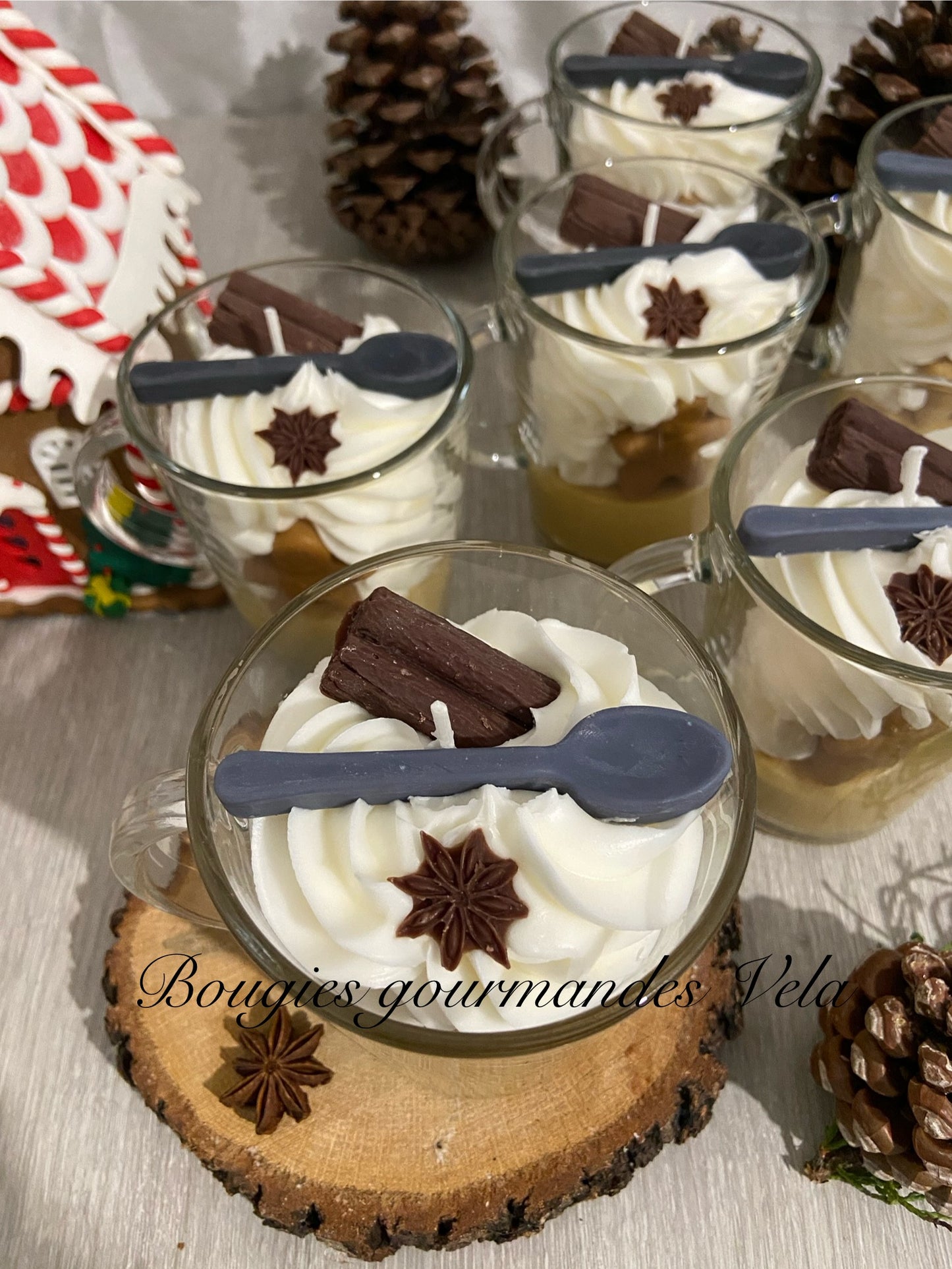 Bougie gourmande Bougie thé et pain d’épices Bougie parfumée thé et pain d’épices Bougie chantilly Bougie artisanale Bougie végétale Idée cadeau