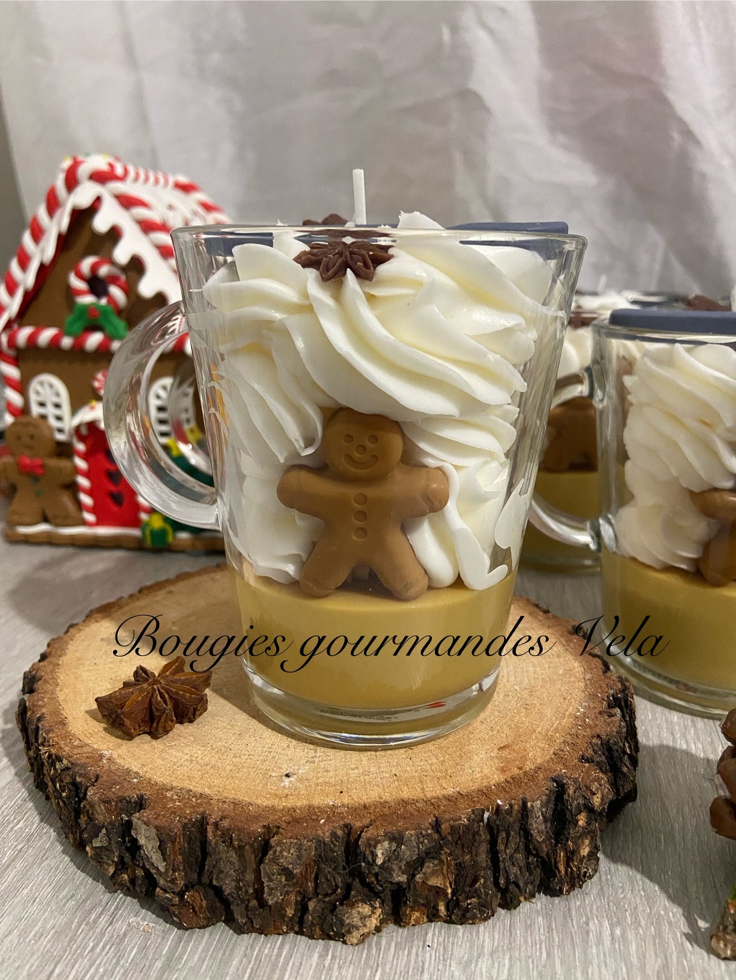 Bougie gourmande Bougie thé et pain d’épices Bougie parfumée thé et pain d’épices Bougie chantilly Bougie artisanale Bougie végétale Idée cadeau