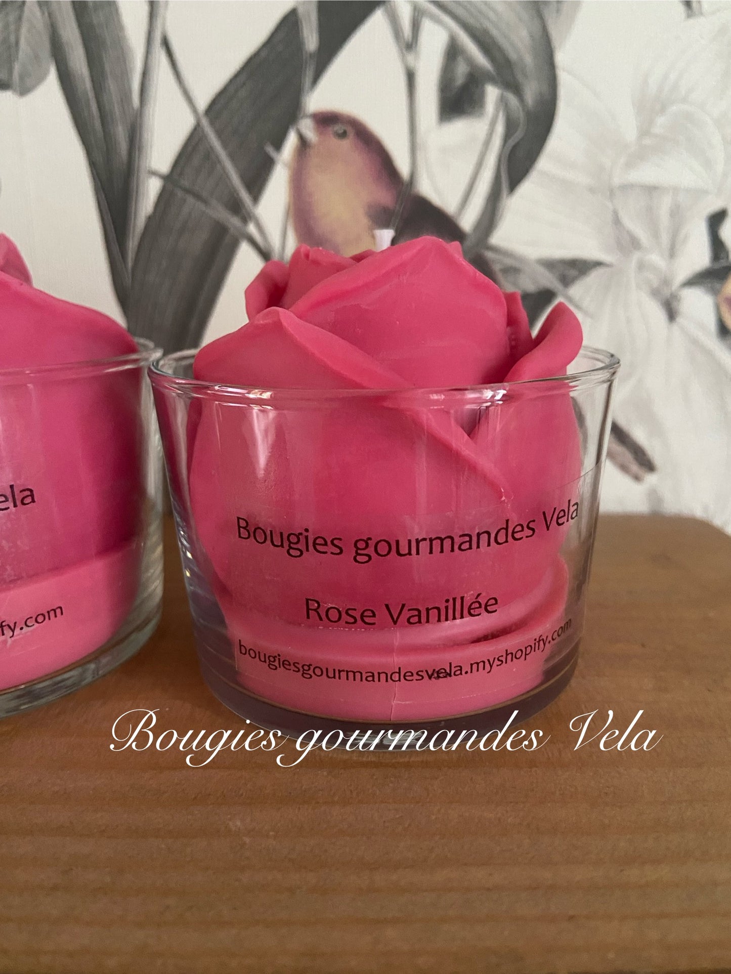 Coffret Merci Maîtresse 1 Bougie fleur rose parfum rose vanillée Idée cadeau