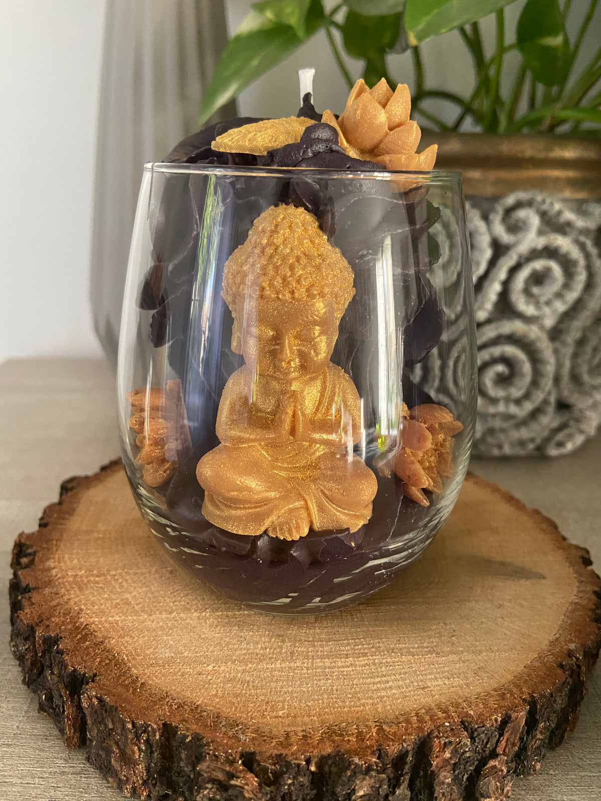 Bougie gourmande Bougie bouddha lotus Bougie bien-être Bougie parfumée Bougie chantilly Bougie artisanale Bougie végétale Idée cadeau