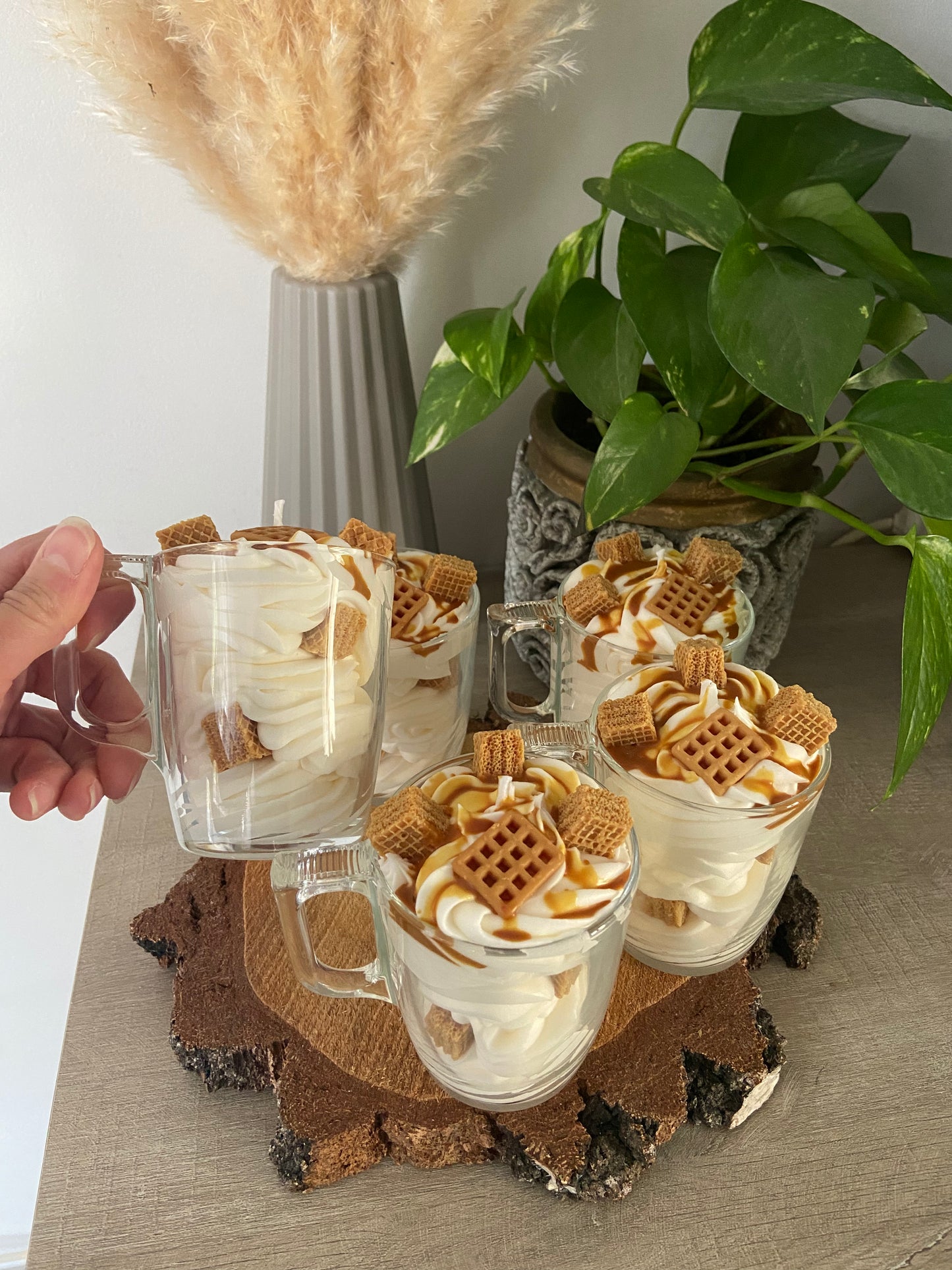 Bougie gourmande Bougie parfumée caramel beurre salé Bougie chantilly Bougie artisanale Bougie végétale Idée cadeau