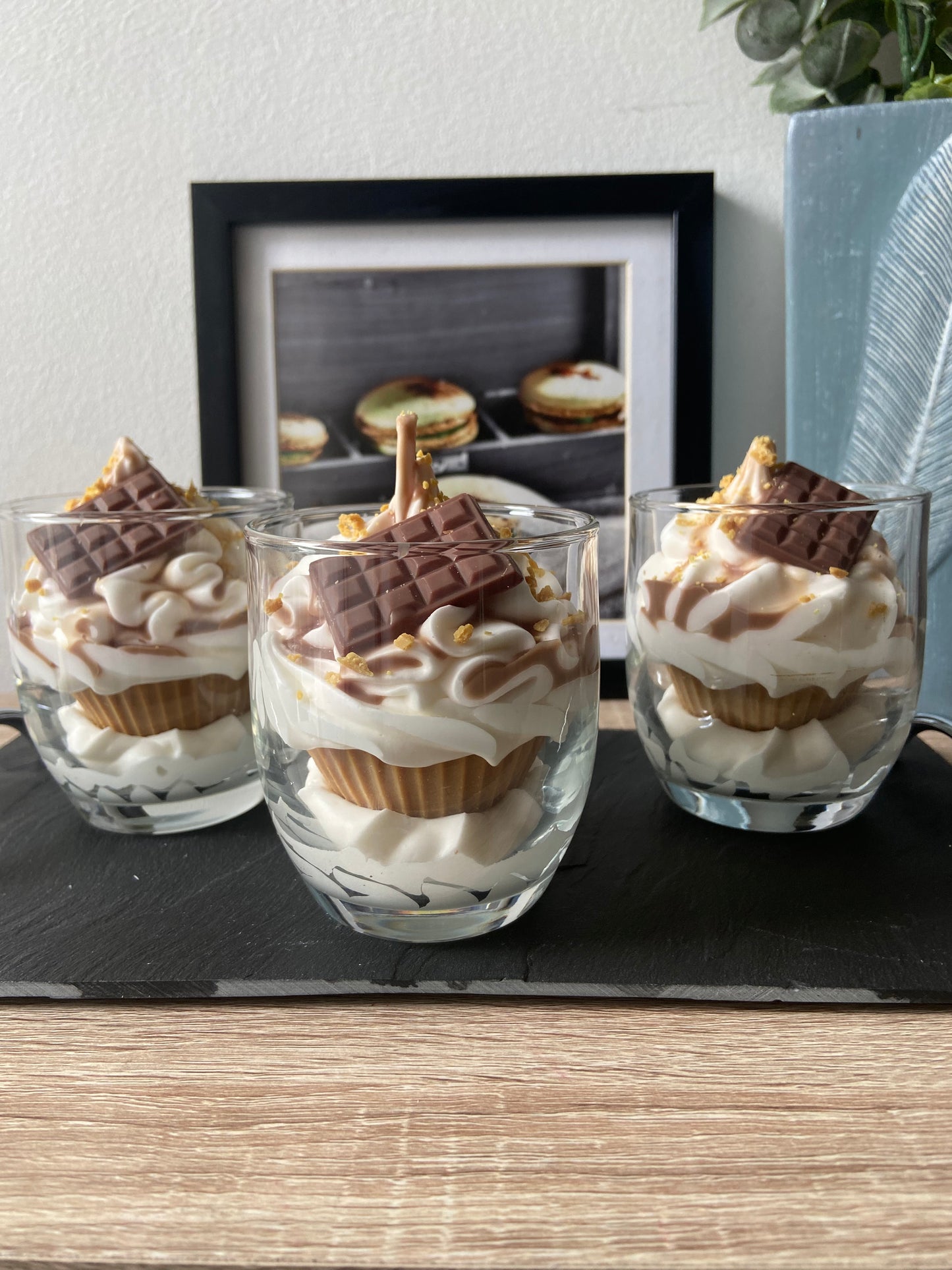 Bougie gourmande Bougie parfumée chocolat praliné Bougie cup cake Bougie chantilly Bougie artisanale Bougie végétale Idée cadeau