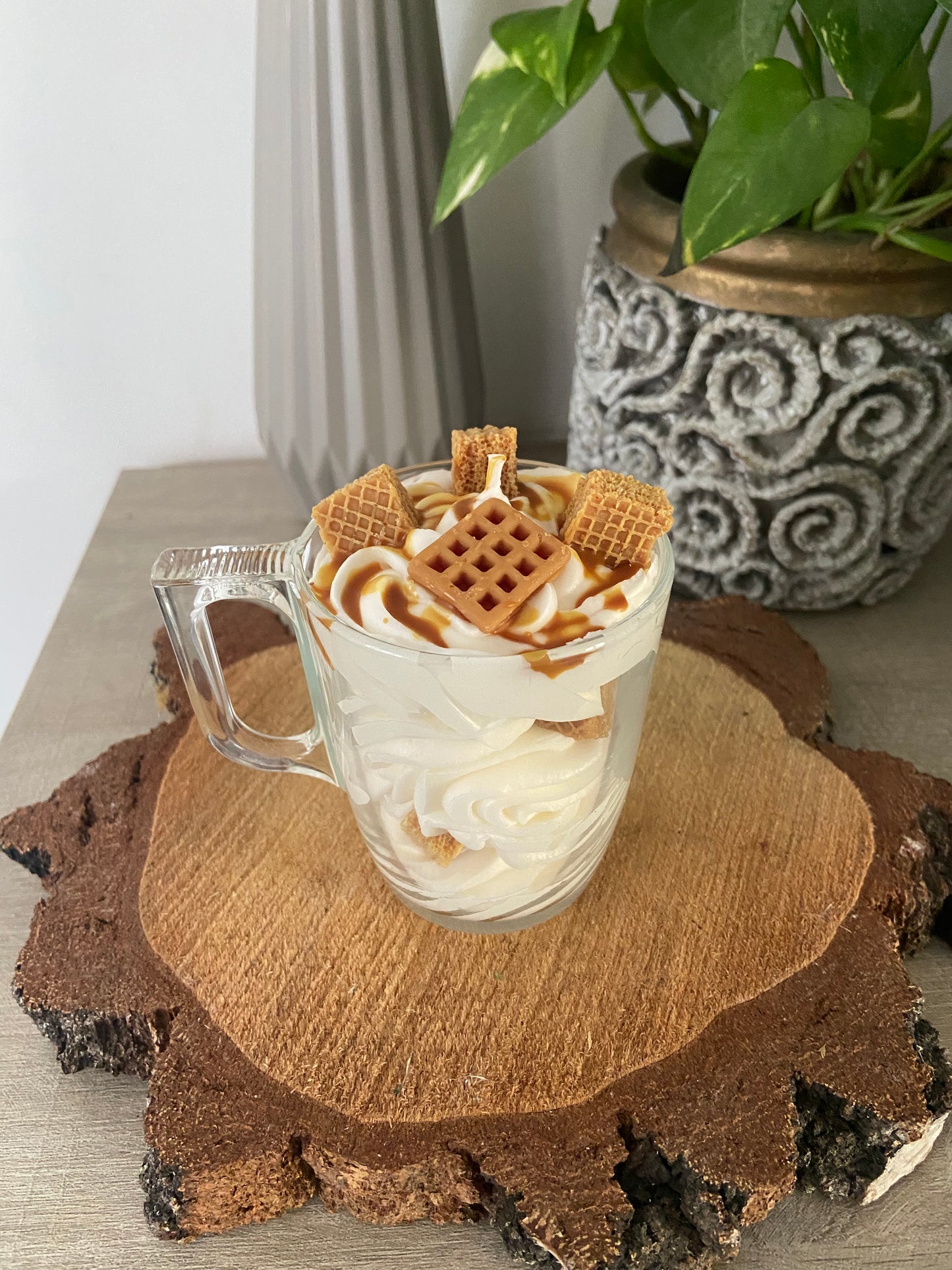 Bougie gourmande Bougie parfumée caramel beurre salé Bougie chantilly Bougie artisanale Bougie végétale Idée cadeau