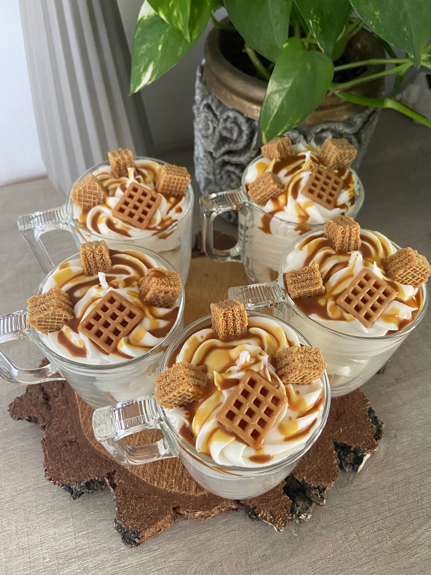Bougie gourmande Bougie parfumée caramel beurre salé Bougie chantilly Bougie artisanale Bougie végétale Idée cadeau