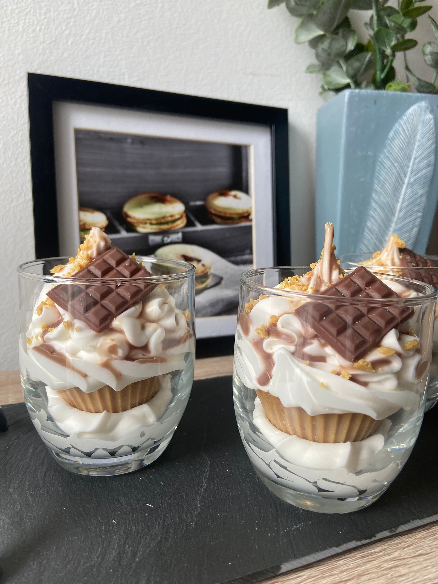 Bougie gourmande Bougie parfumée chocolat praliné Bougie cup cake Bougie chantilly Bougie artisanale Bougie végétale Idée cadeau