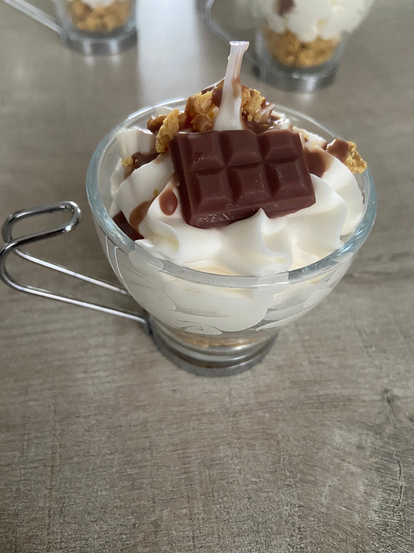 Bougie gourmande Bougie parfumée chocolat praliné petite tasse Bougie chantilly Bougie artisanale Bougie végétale Idée cadeau