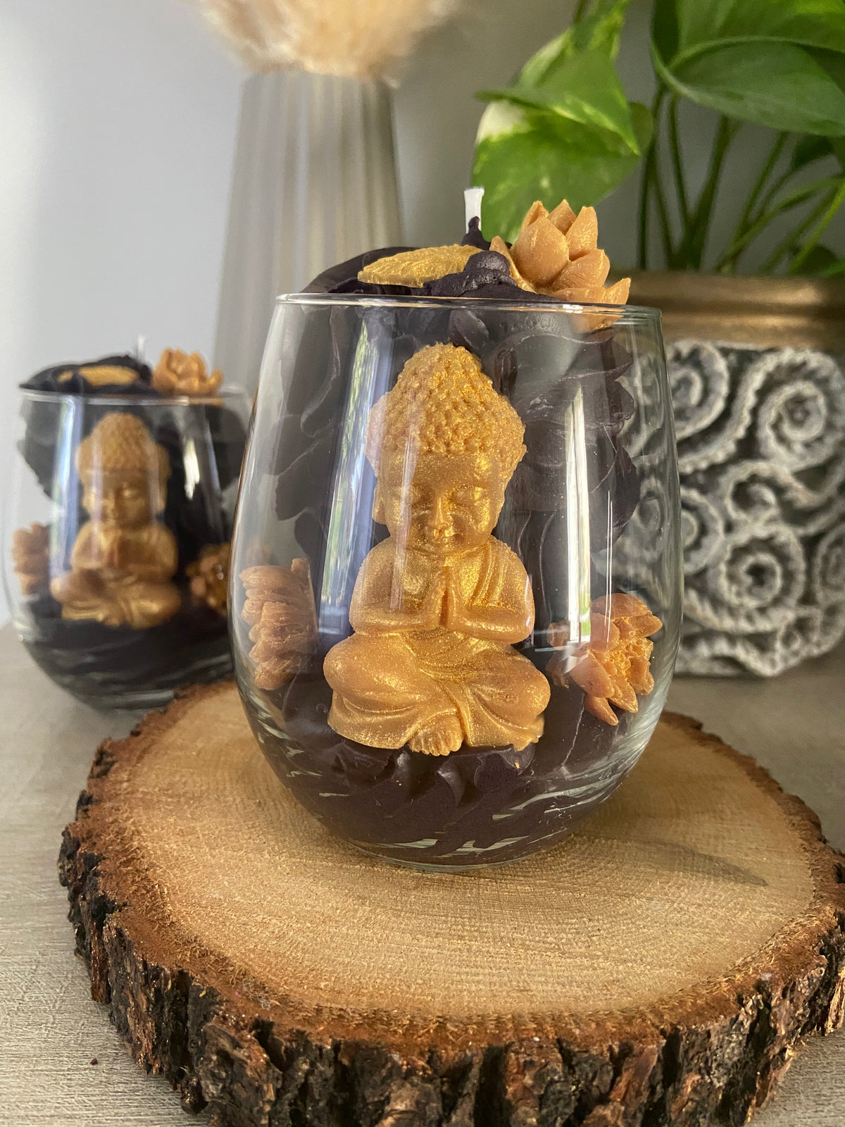 Bougie gourmande Bougie bouddha lotus Bougie bien-être Bougie parfumée Bougie chantilly Bougie artisanale Bougie végétale Idée cadeau