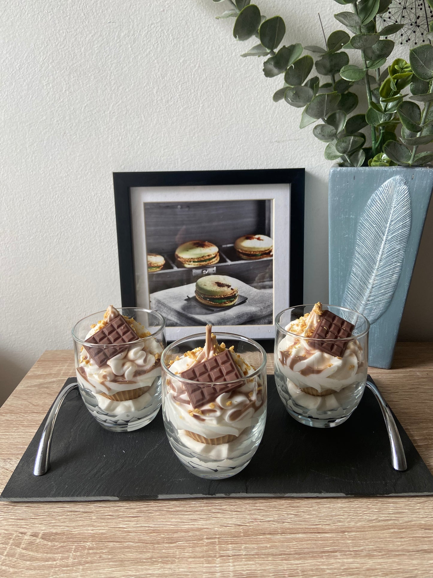 Bougie gourmande Bougie parfumée chocolat praliné Bougie cup cake Bougie chantilly Bougie artisanale Bougie végétale Idée cadeau