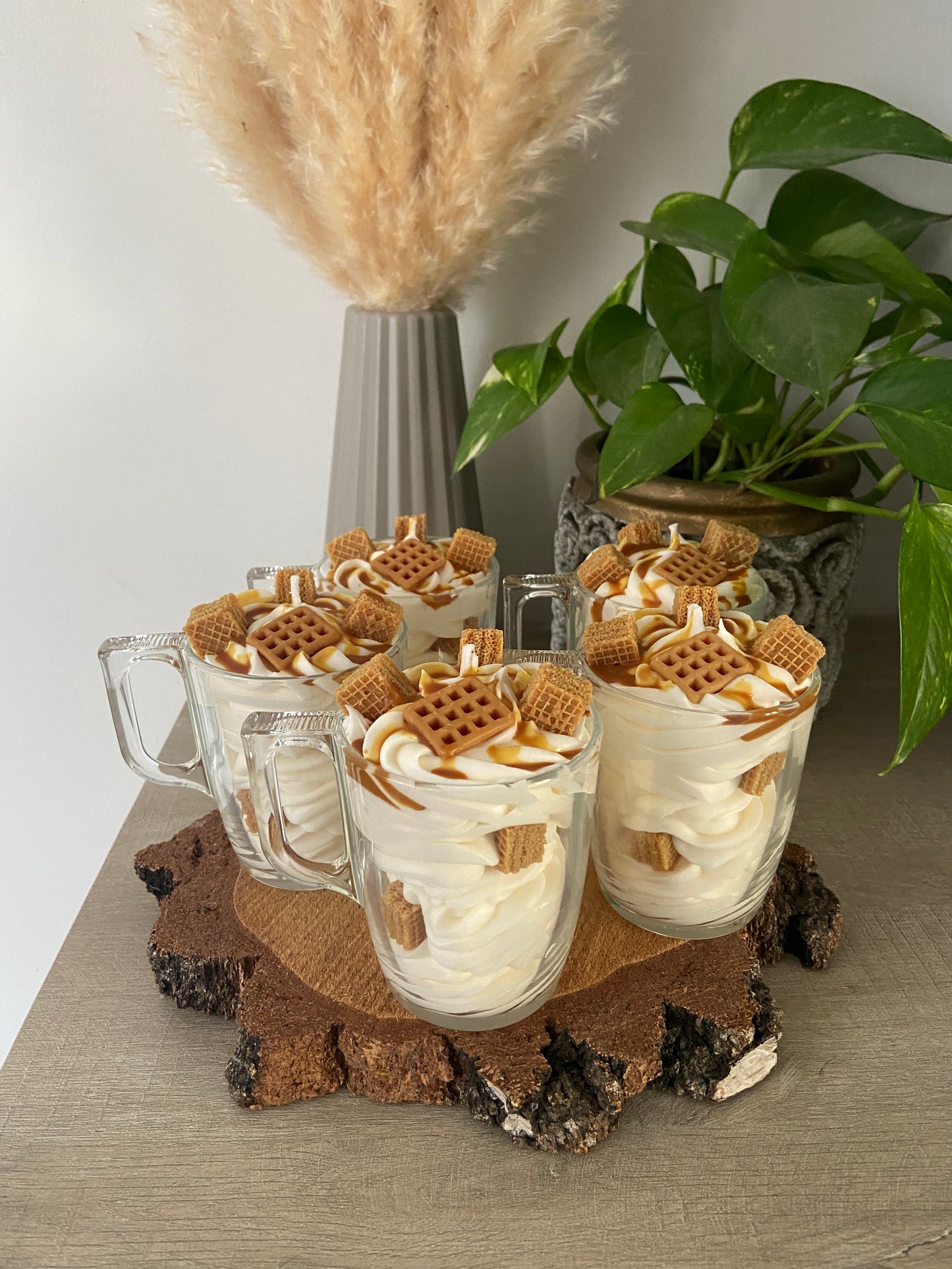 Bougie gourmande Bougie parfumée caramel beurre salé Bougie chantilly Bougie artisanale Bougie végétale Idée cadeau