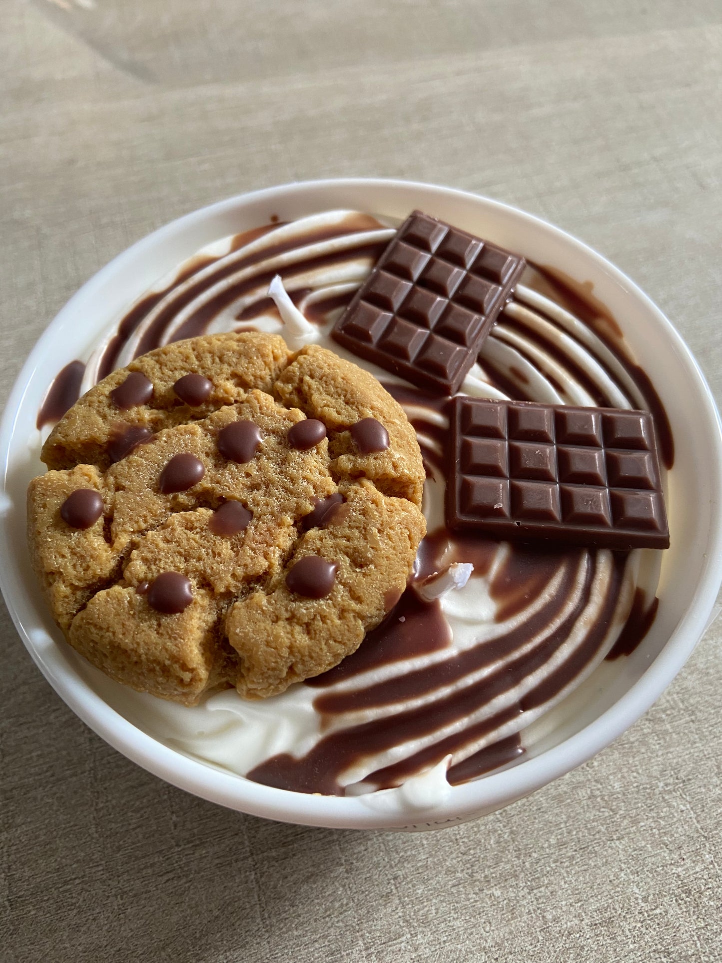 Bougie gourmande Bougie parfumée chocolat cookies Bougie chantilly Bougie végétale Bougie artisanale Bougie végétale Idée cadeau noel