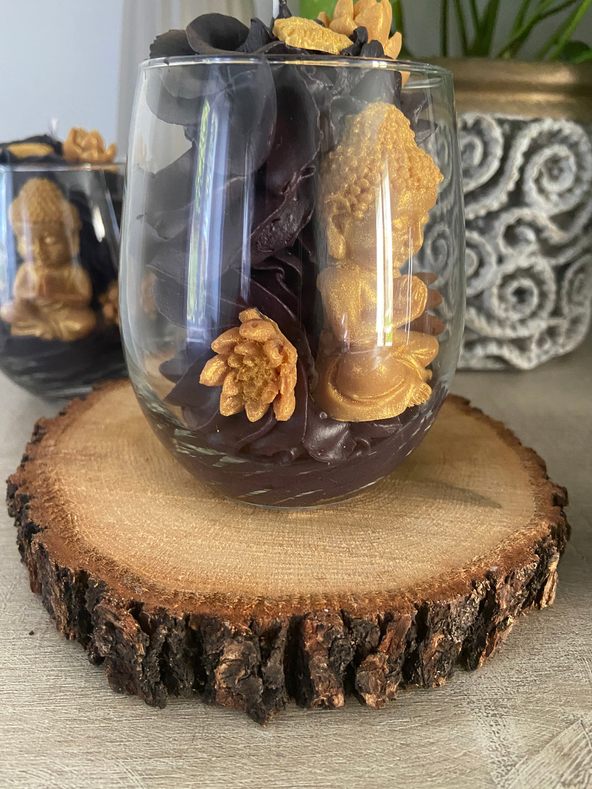Bougie gourmande Bougie bouddha lotus Bougie bien-être Bougie parfumée Bougie chantilly Bougie artisanale Bougie végétale Idée cadeau