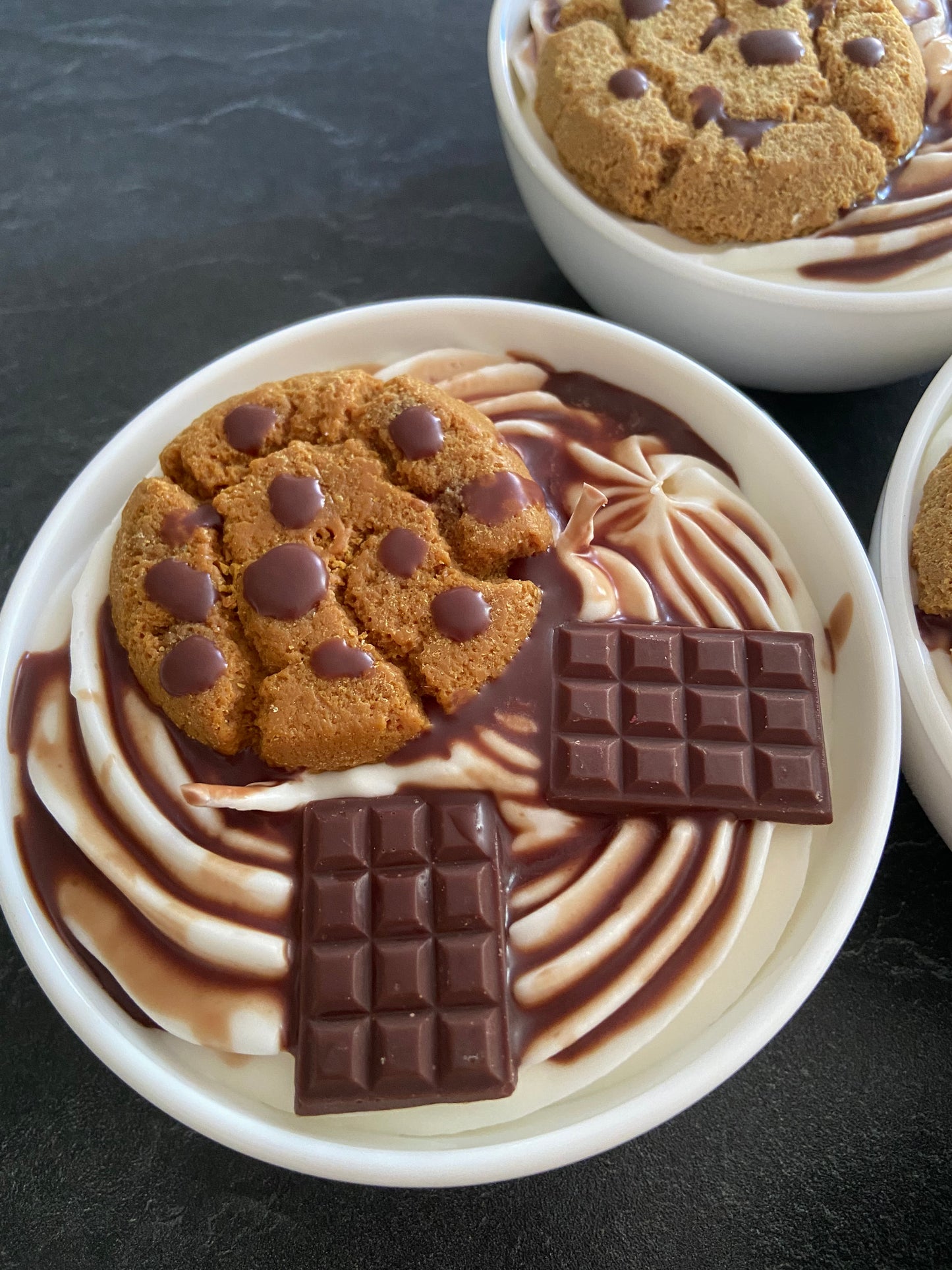 Bougie gourmande Bougie parfumée chocolat cookies Bougie chantilly Bougie végétale Bougie artisanale Bougie végétale Idée cadeau noel