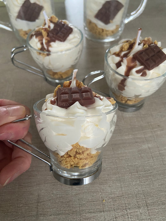 Bougie gourmande Bougie parfumée chocolat praliné petite tasse Bougie chantilly Bougie artisanale Bougie végétale Idée cadeau