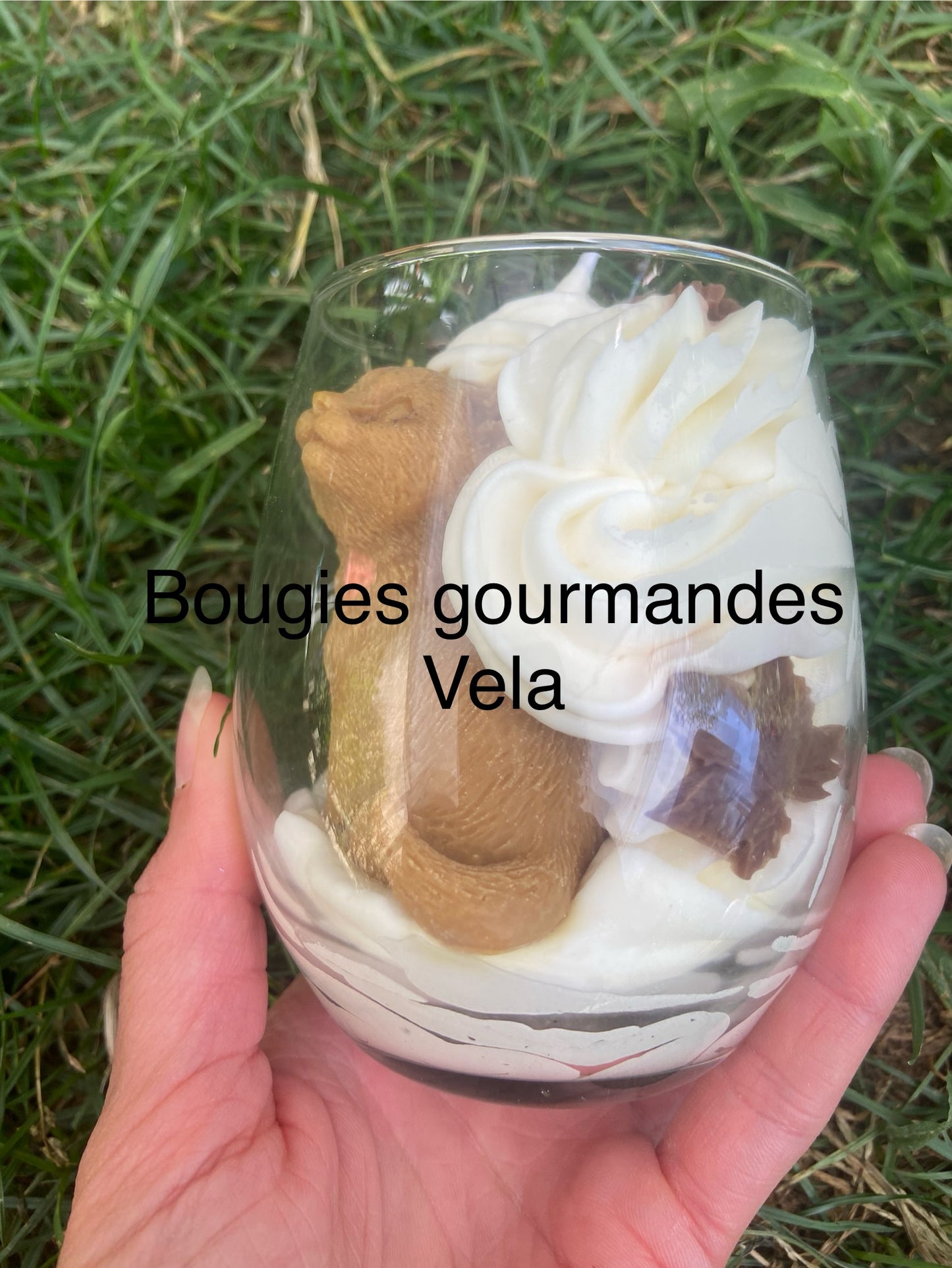 Bougie gourmande Bougie chat Bougie parfumée caramel Bougie chantilly Bougie automne Bougie artisanale Bougie végétale Idée cadeau