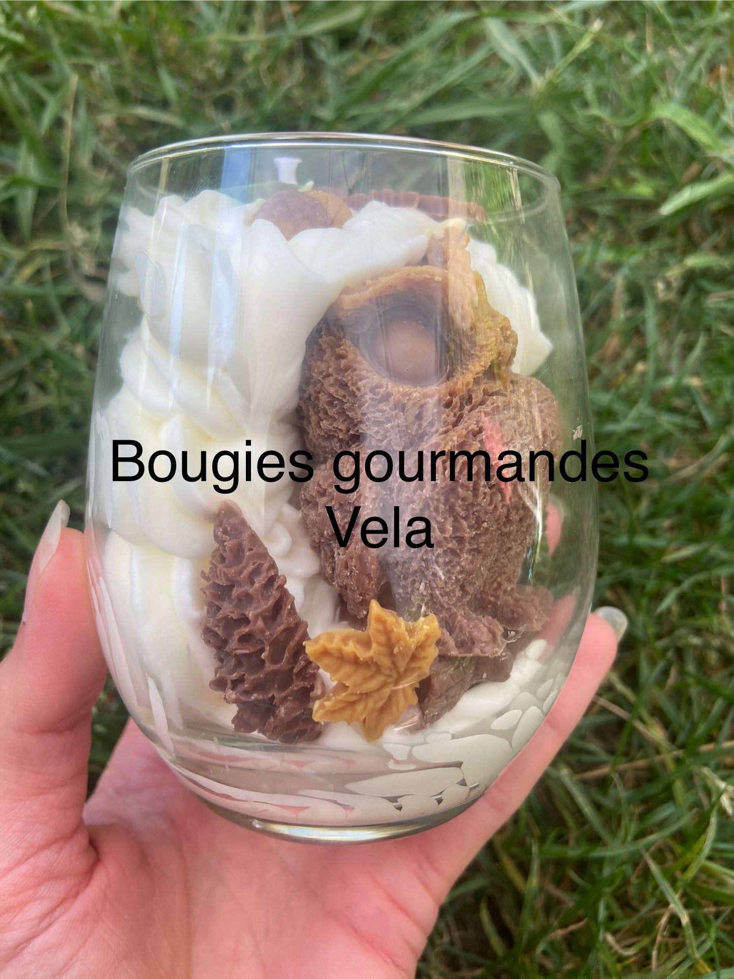 Bougie gourmande Bougie hibou Bougie parfumée vanille Bougie chantilly Bougie automne Bougie artisanale Bougie végétale Idée cadeau