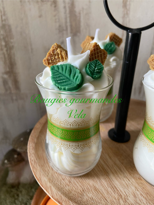 Bougie gourmande Thé Marrakech Bougie parfumée Bougie chantilly Bougie artisanale Bougie végétale Idée cadeau noel
