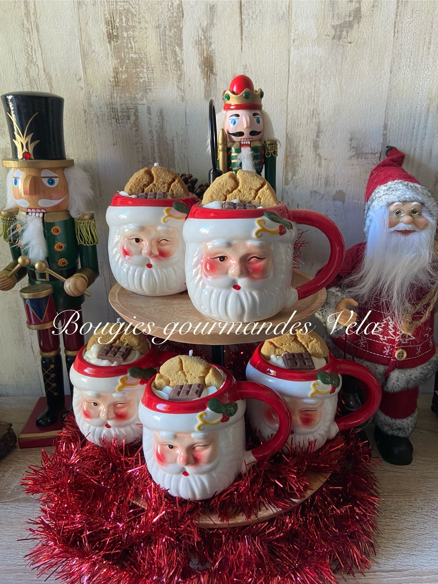 Bougie gourmande père noel cookie chocolat Bougie parfumée cookies chocolat Tasse Bougie chantilly Bougie végétale Bougie artisanale Bougie tasse cookie chocolat Idée cadeau Noël