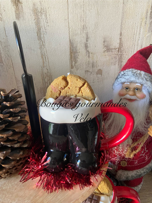 Bougie gourmande père noel cookie chocolat Bougie parfumée cookies chocolat Tasse Bougie chantilly Bougie végétale Bougie artisanale Bougie tasse cookie chocolat Idée cadeau Noël (Copie)