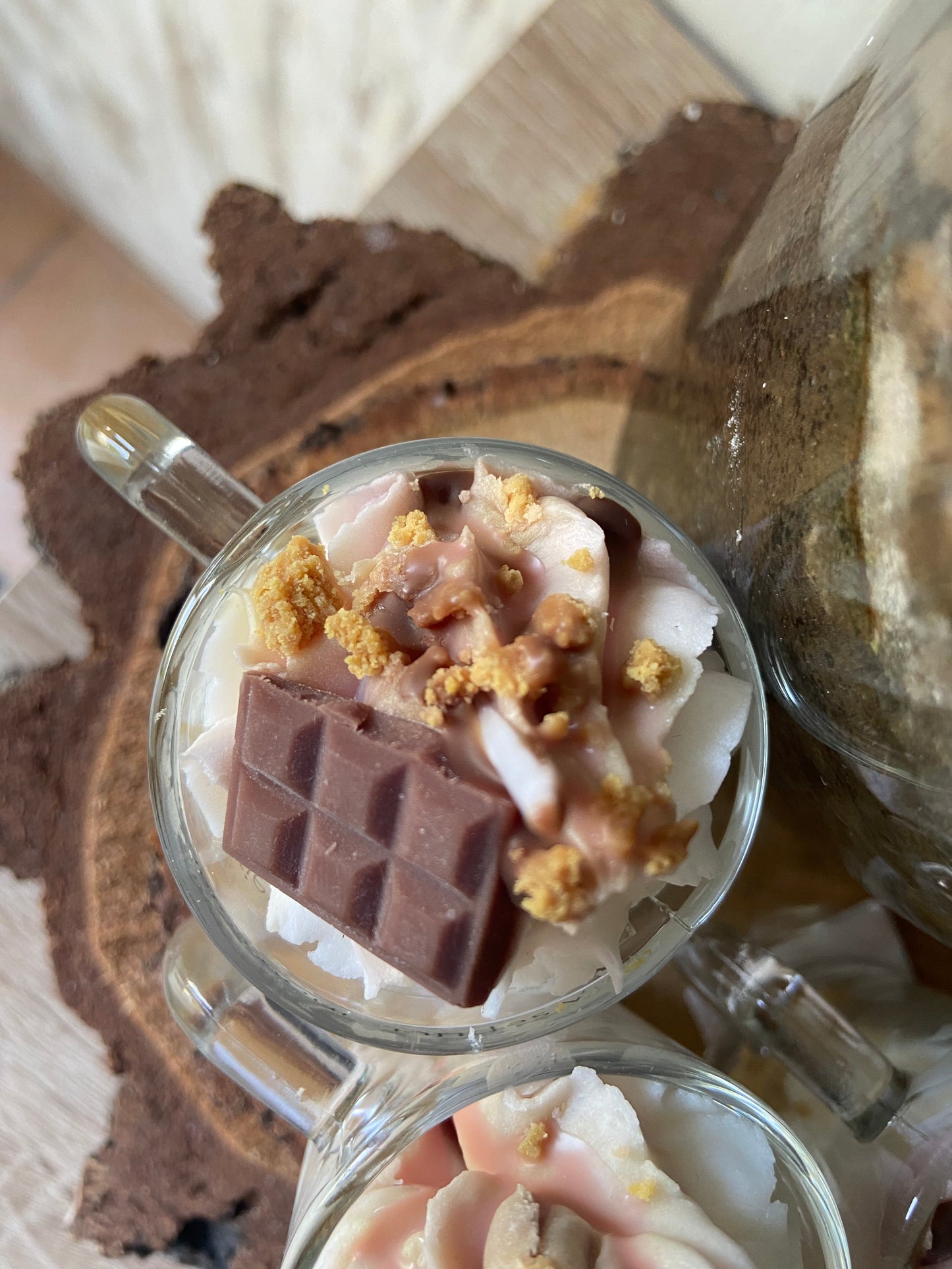 Mini Bougie gourmande Bougie parfumée chocolat praliné Bougie chantilly Bougie artisanale Bougie végétale Idée cadeau
