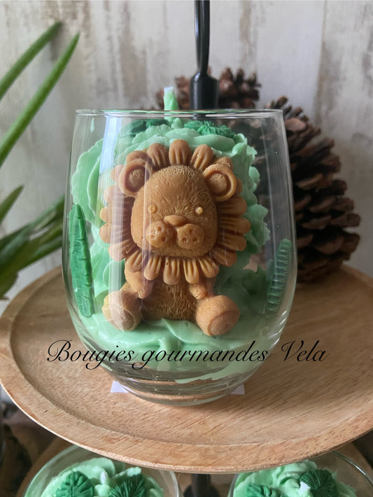Bougie gourmande Bougie lion Bougie parfumée fleur de coton Bougie chantilly Bougie artisanale Bougie végétale Idée cadeau