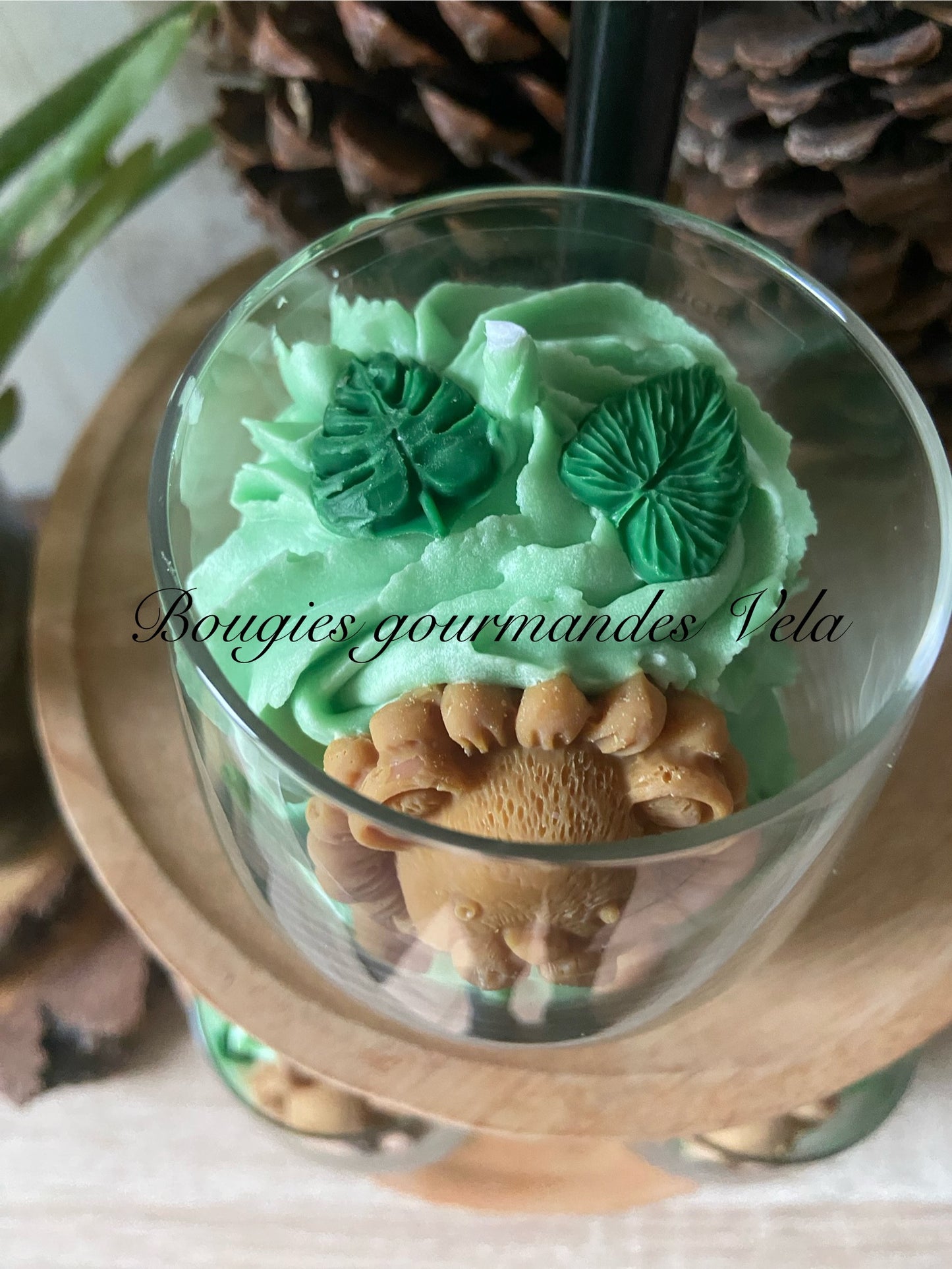 Bougie gourmande Bougie lion Bougie parfumée fleur de coton Bougie chantilly Bougie artisanale Bougie végétale Idée cadeau