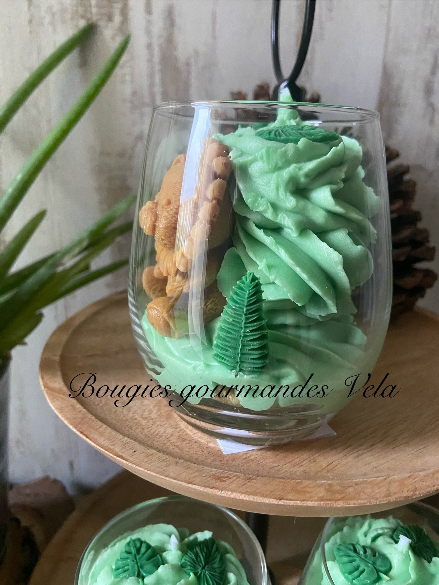Bougie gourmande Bougie lion Bougie parfumée fleur de coton Bougie chantilly Bougie artisanale Bougie végétale Idée cadeau