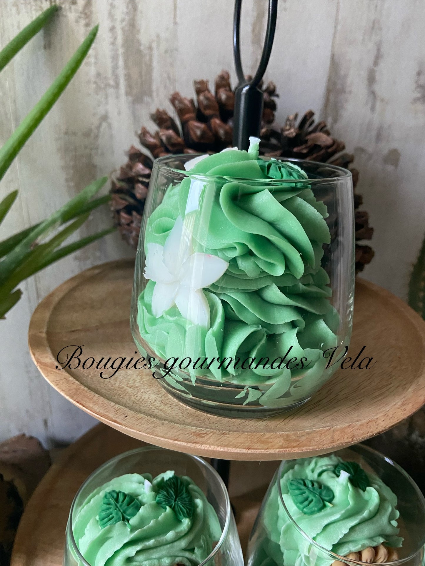 Bougie gourmande Bougie parfumée fleur de coton Bougie chantilly Bougie artisanale Bougie végétale Idée cadeau