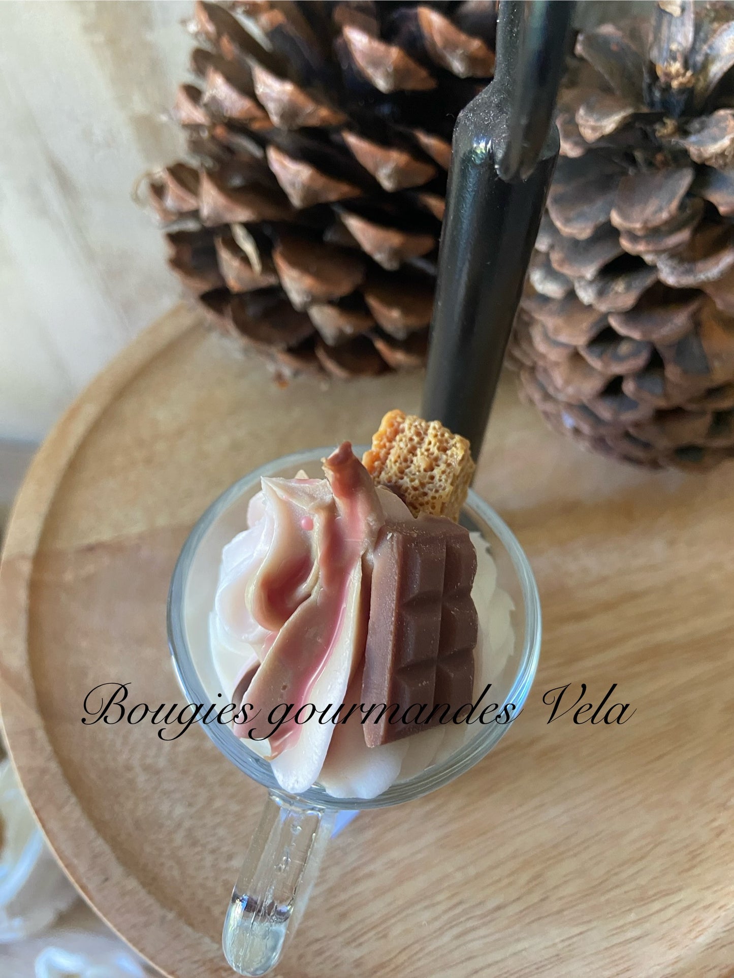 Mini Bougie gourmande Bougie parfumée cookie chocolat Bougie chantilly Bougie artisanale Bougie végétale Idée cadeau