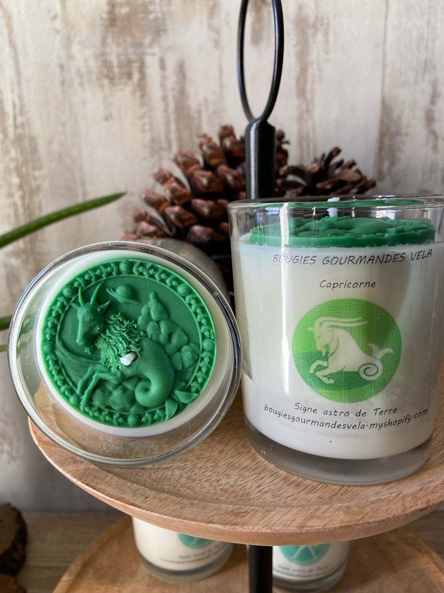 Bougie capricorne Collection signes astrologiques Bougie signe de terre Bougie artisanale Bougie végétale Idée cadeau