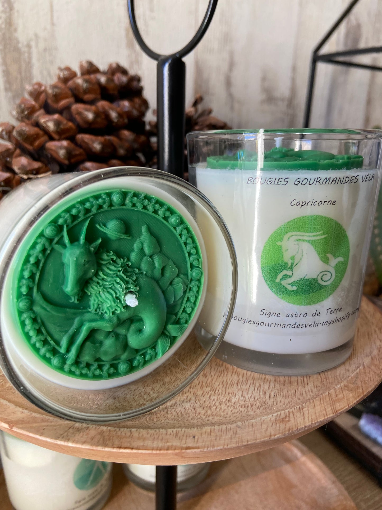 Bougie capricorne Collection signes astrologiques Bougie signe de terre Bougie artisanale Bougie végétale Idée cadeau