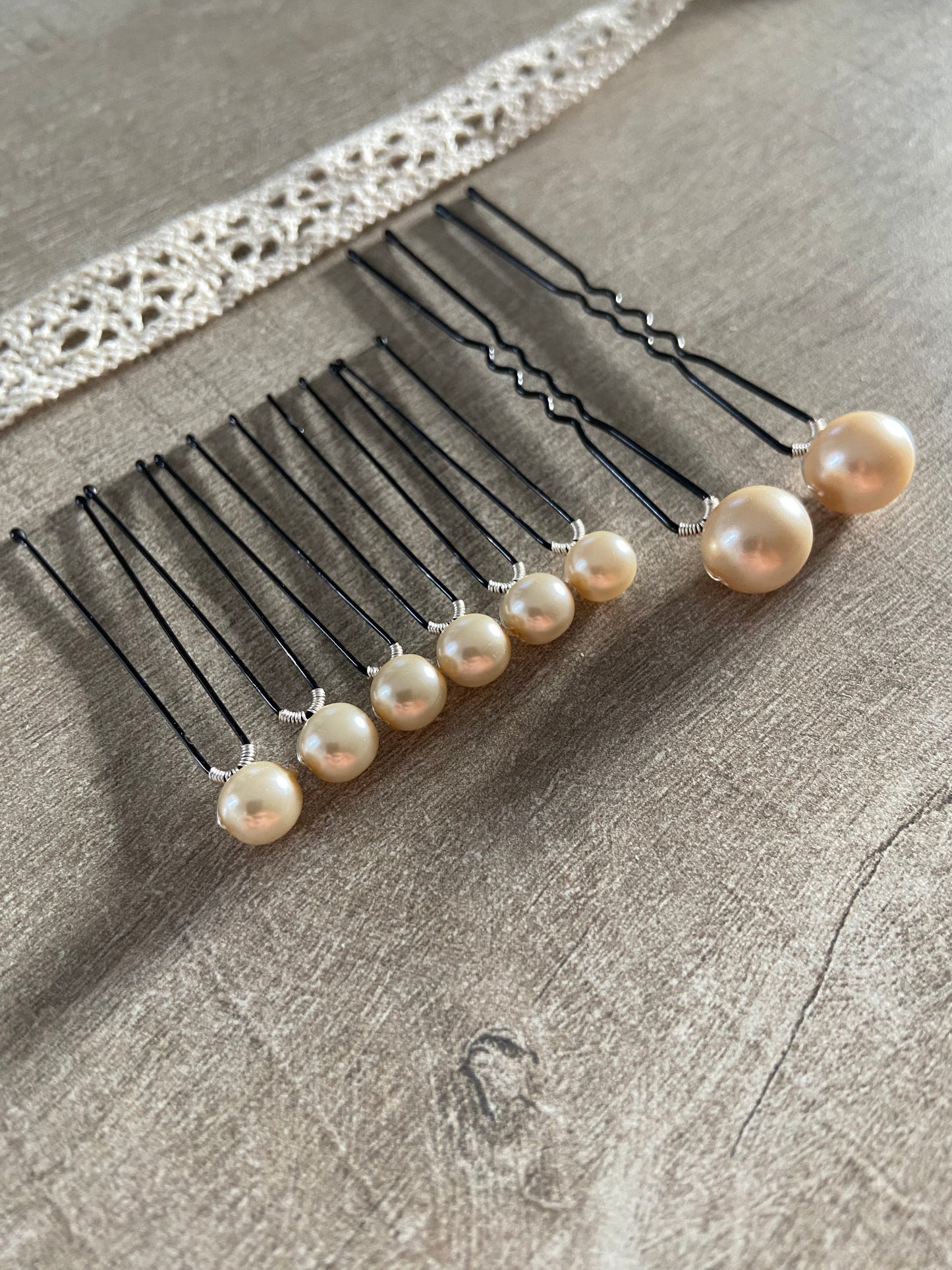 8 epingles chignon mariee perles nacrées ivoires Accessoires coiffure mariage