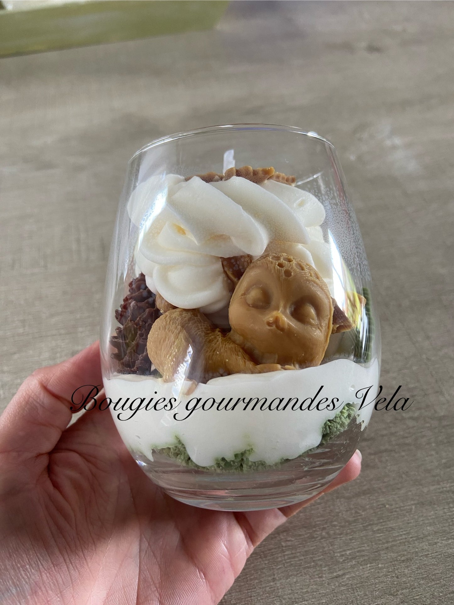 Bougie gourmande Bougie Le faon de la forêt Bougie parfumée Bougie automne Bougie chantilly Bougie artisanale Bougie végétale Idée cadeau