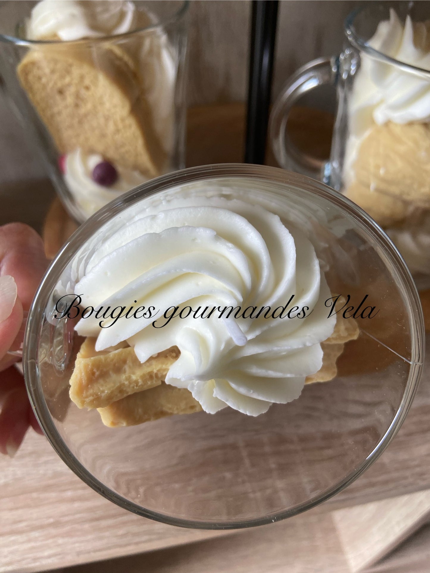 Bougie gaufre Bougie gâteau Bougie gourmande Bougie parfumée viennoiserie Bougie chantilly Bougie artisanale Bougie végétale Idée cadeau