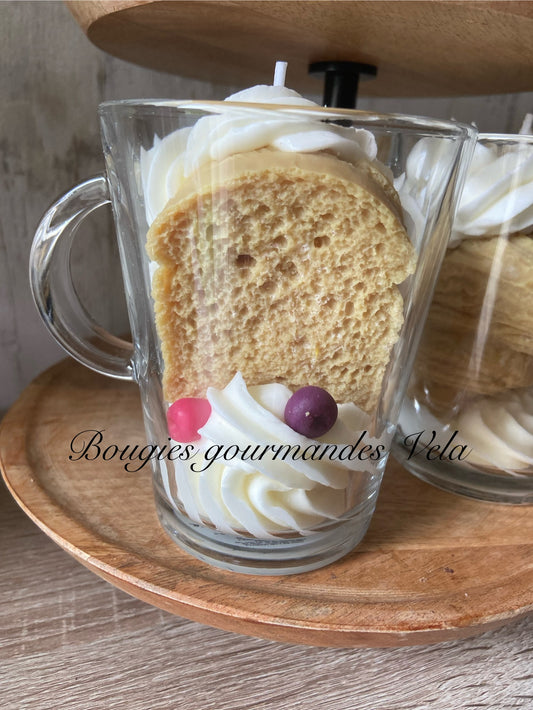 Bougie tartine Bougie biscotte Bougie gourmande Bougie parfumée viennoiserie Bougie chantilly Bougie artisanale Bougie végétale Idée cadeau