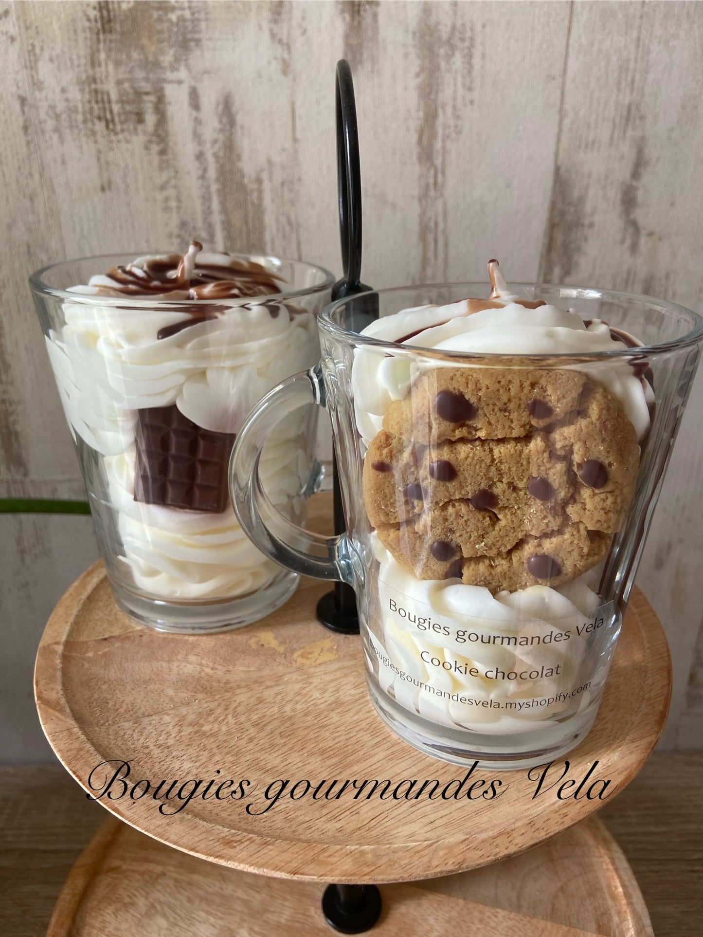 Bougie cookie Bougie gâteau Bougie gourmande Bougie parfumée cookie chocolat Bougie chantilly Bougie artisanale Bougie végétale Idée cadeau