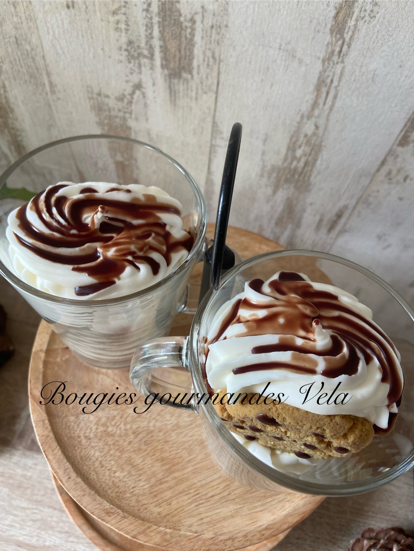 Bougie cookie Bougie gâteau Bougie gourmande Bougie parfumée cookie chocolat Bougie chantilly Bougie artisanale Bougie végétale Idée cadeau