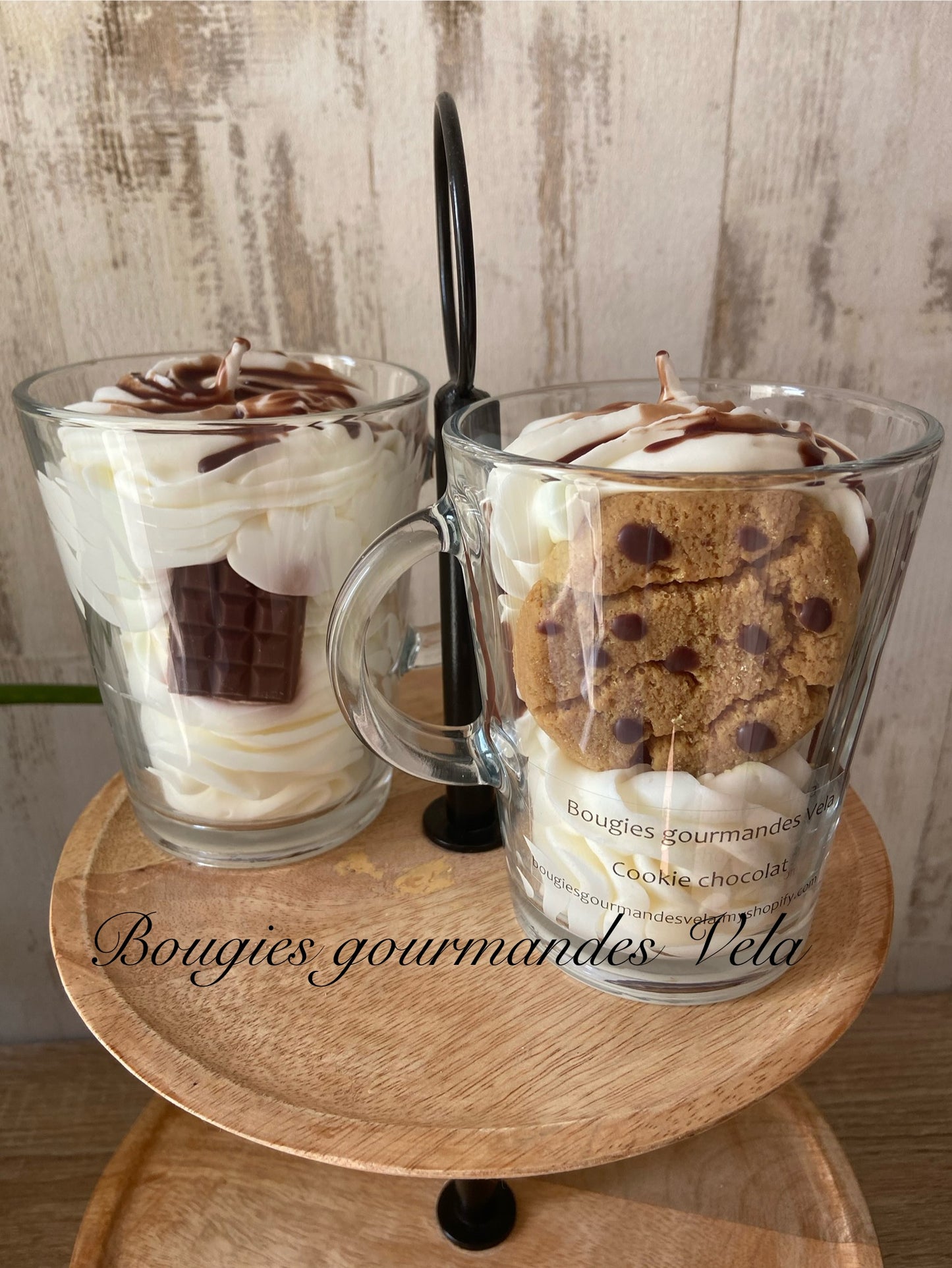 Bougie cookie Bougie gâteau Bougie gourmande Bougie parfumée cookie chocolat Bougie chantilly Bougie artisanale Bougie végétale Idée cadeau