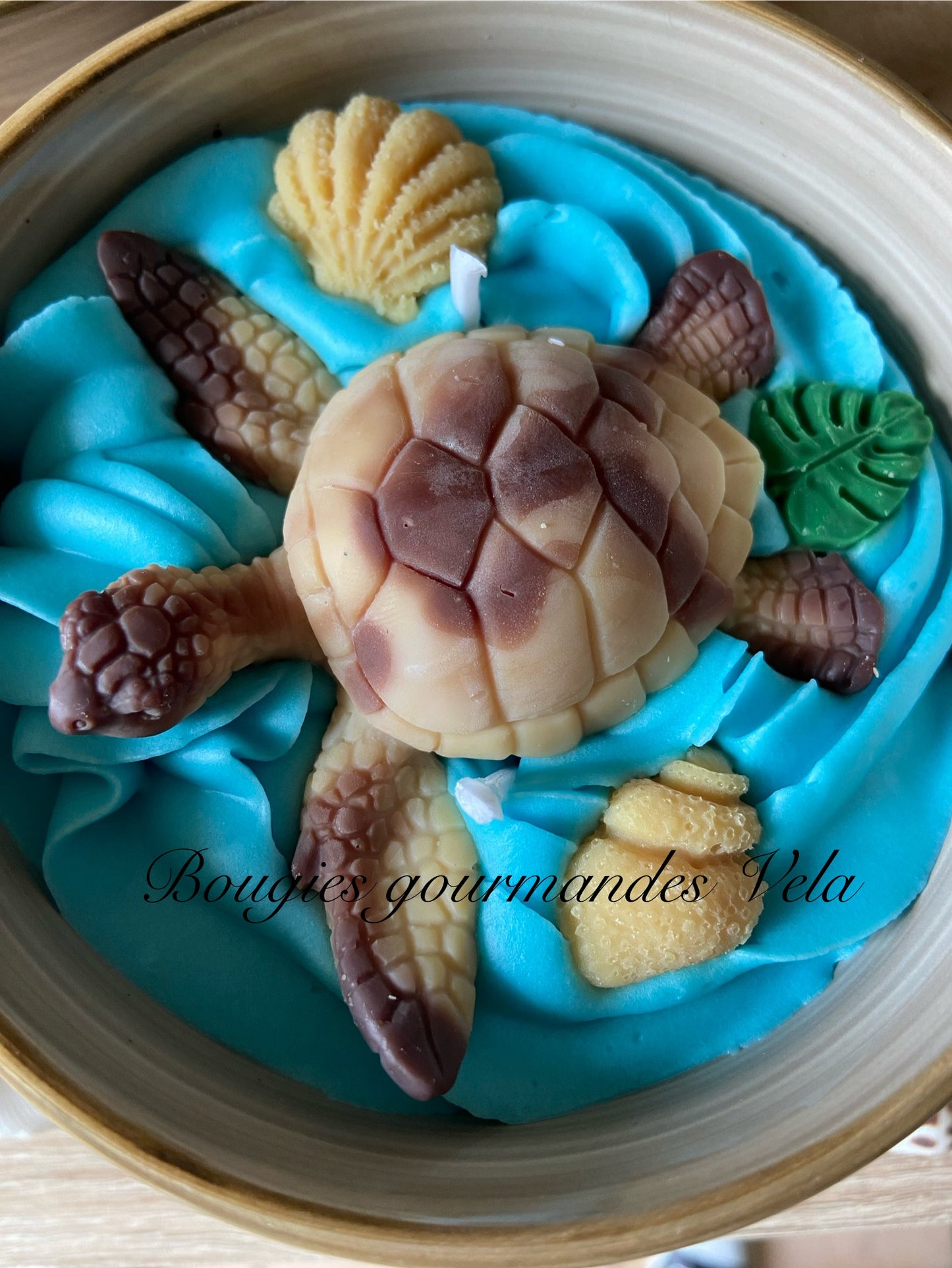 Bougie gourmande Bougie parfumée monoï Bougie tortue coquillages Bougie artisanale Bougie végétale Idée cadeau (Copie) (Copie)